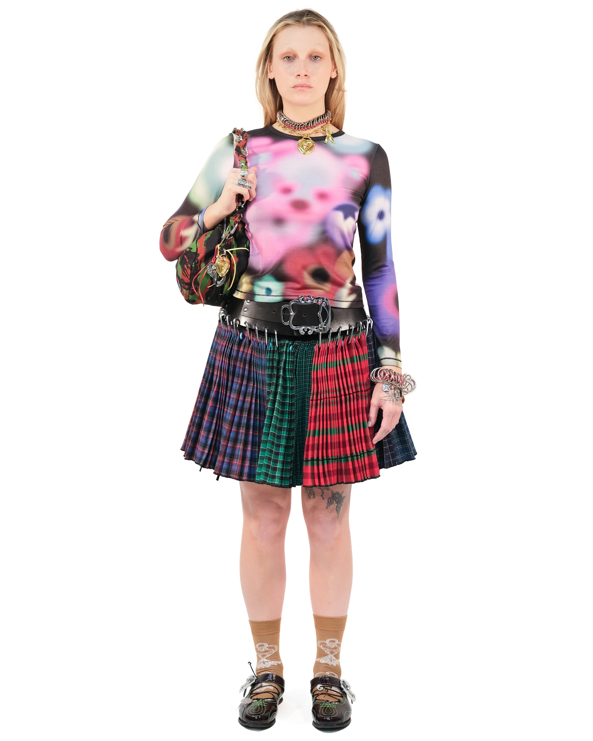 Airbrush Bear Fitted Jersey Top - Image 3