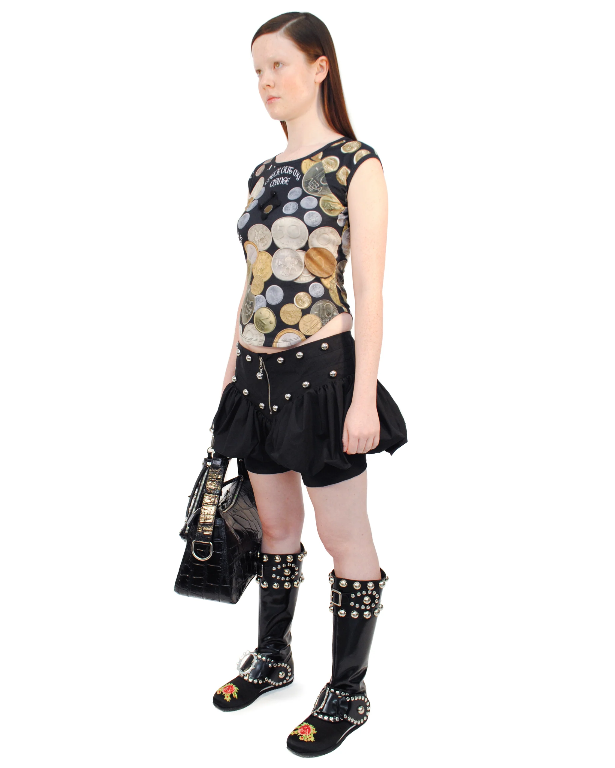 Angelica Coin Short Sleeve Top - Image 2