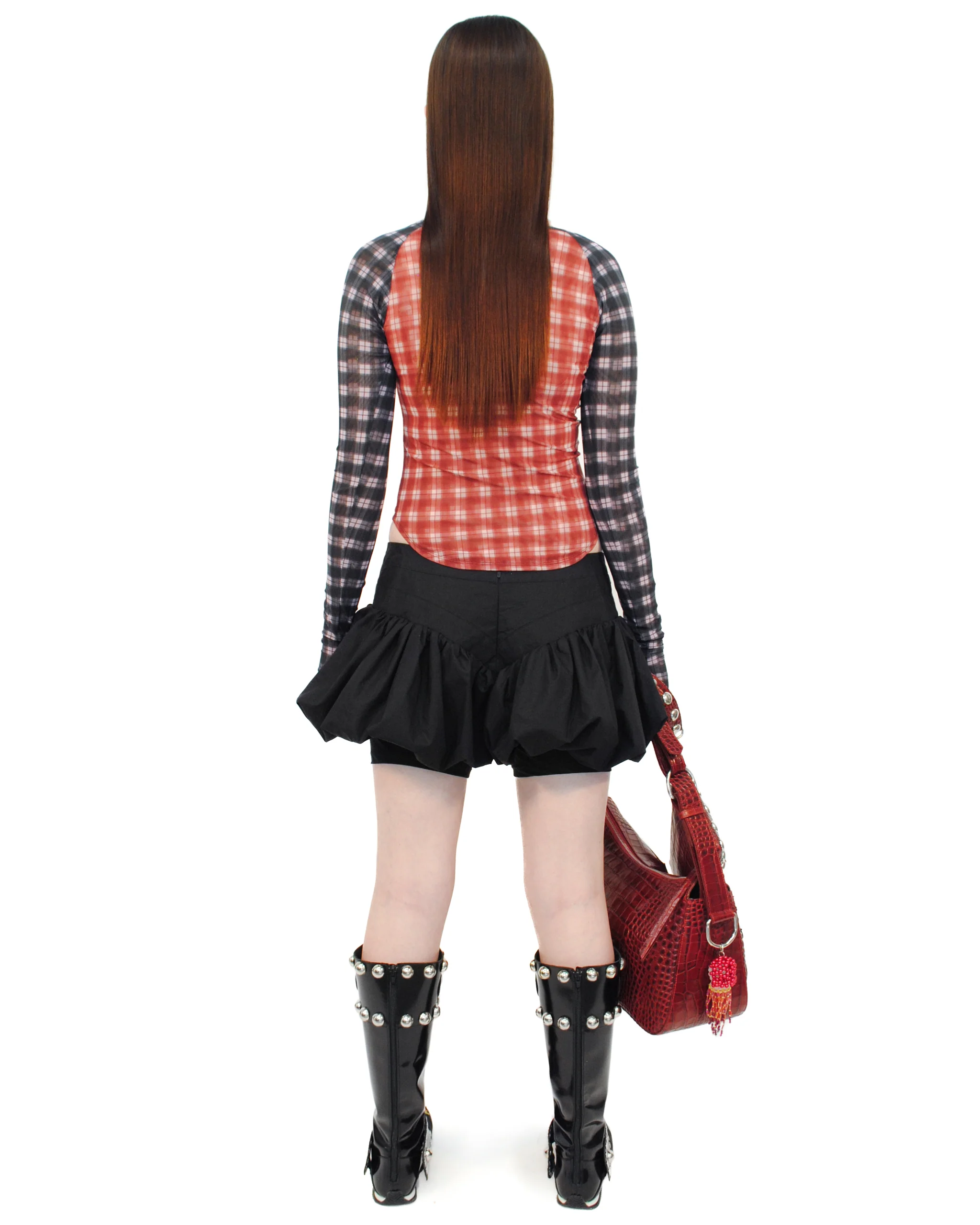 Angelica Flocked Long Sleeve Top - Image 3