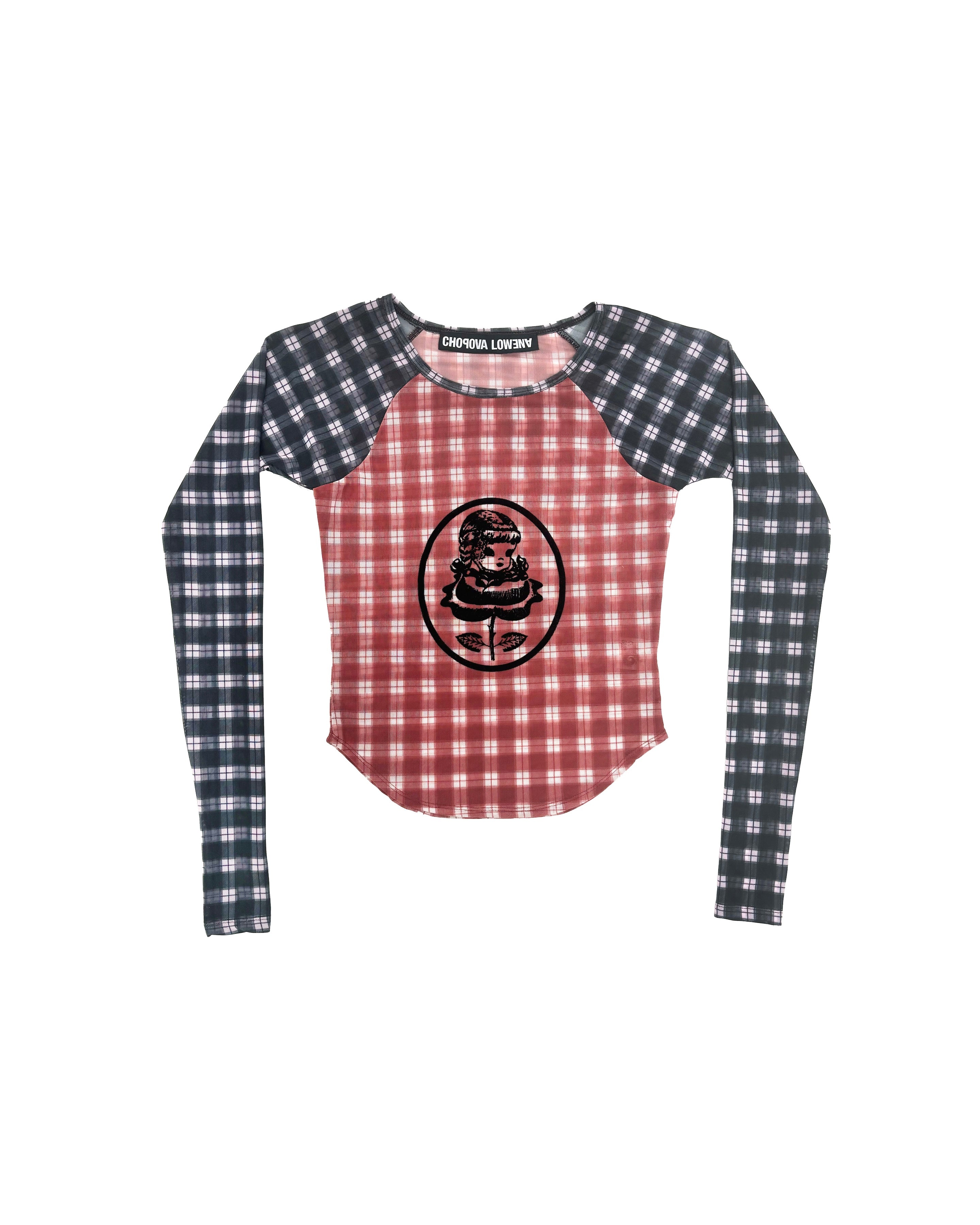 Angelica Flocked Long Sleeve Top - Image 4
