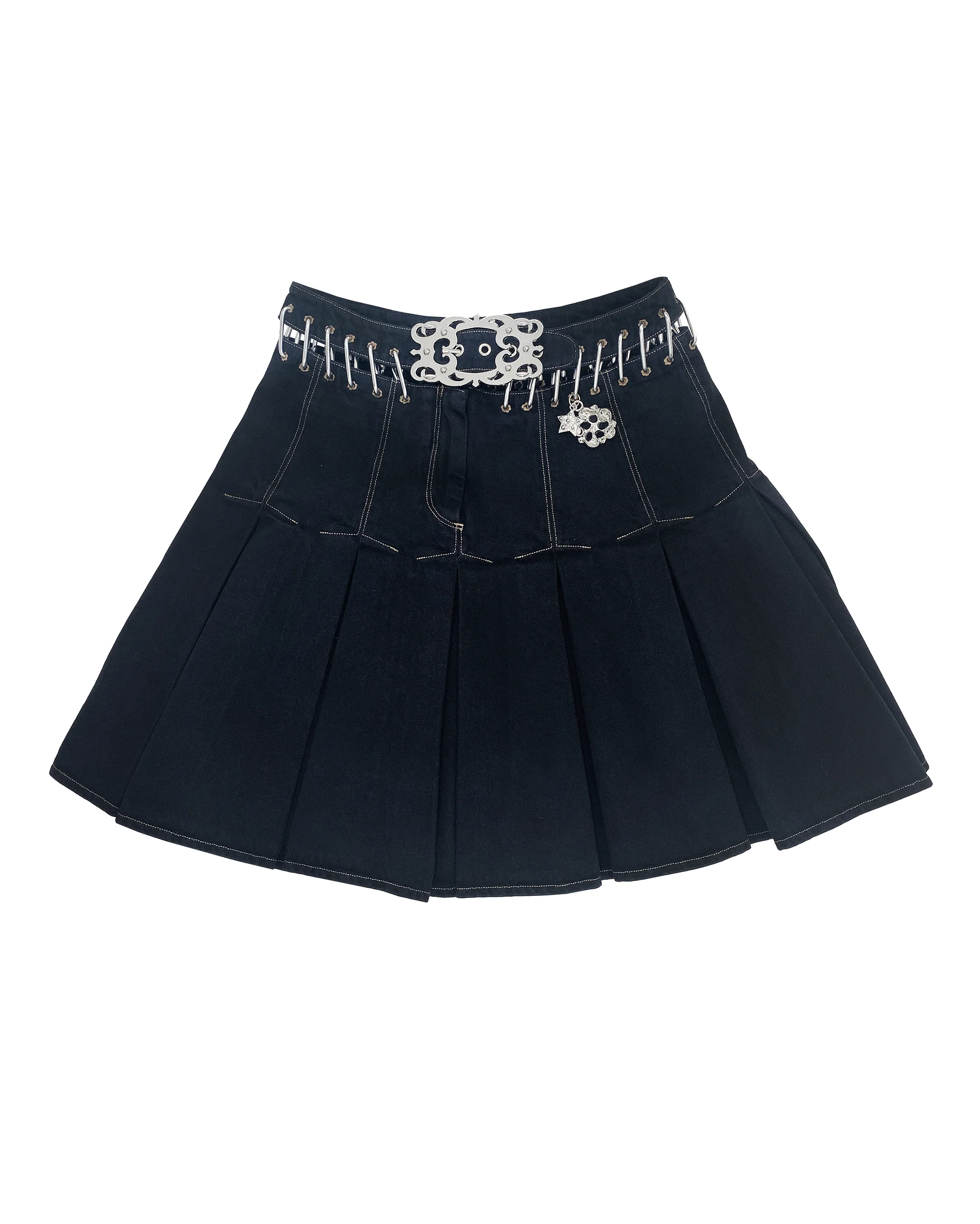 Bevo Denim Carabiner Skirt - Image 4
