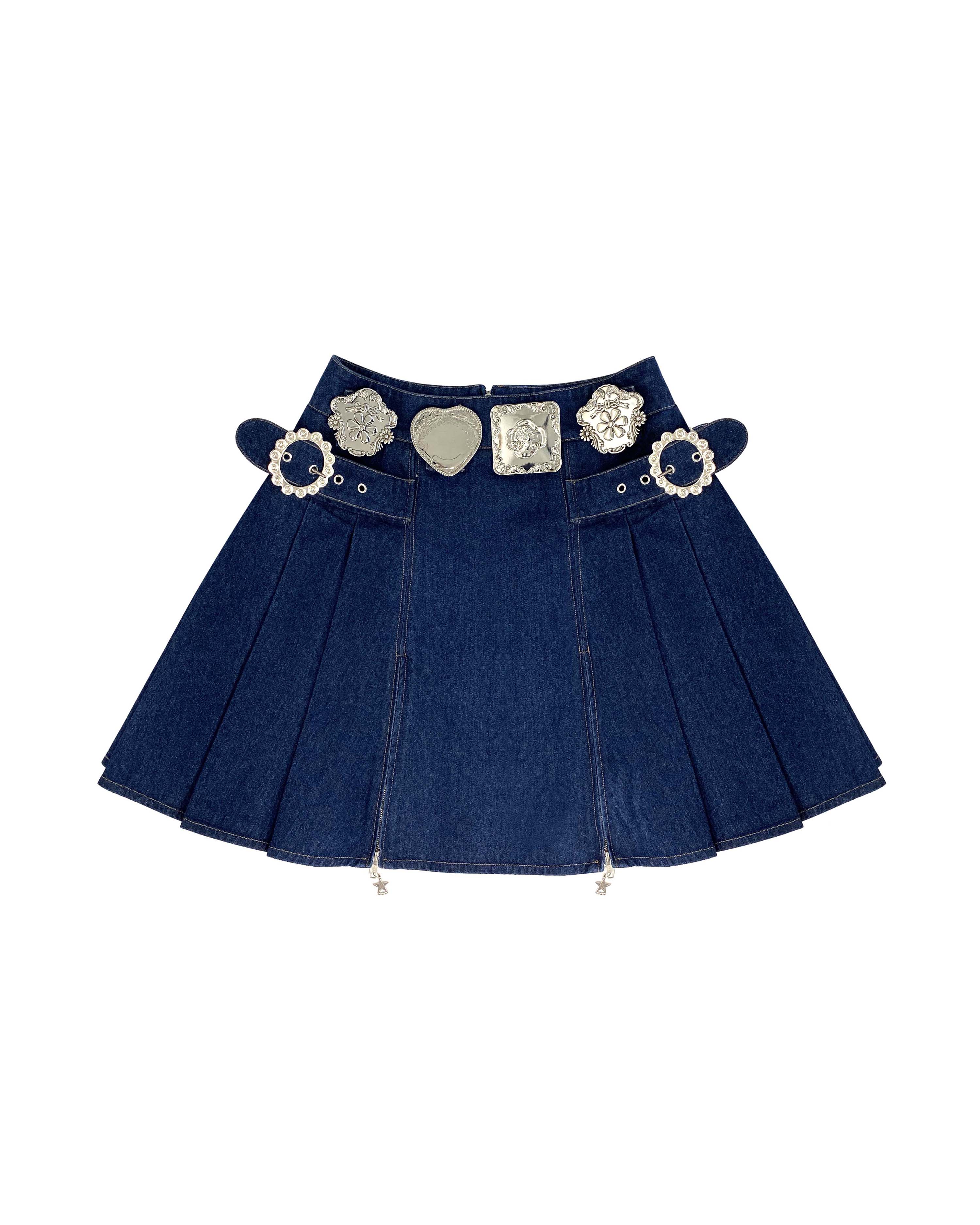 Biggity Denim Knee Skirt - Image 4