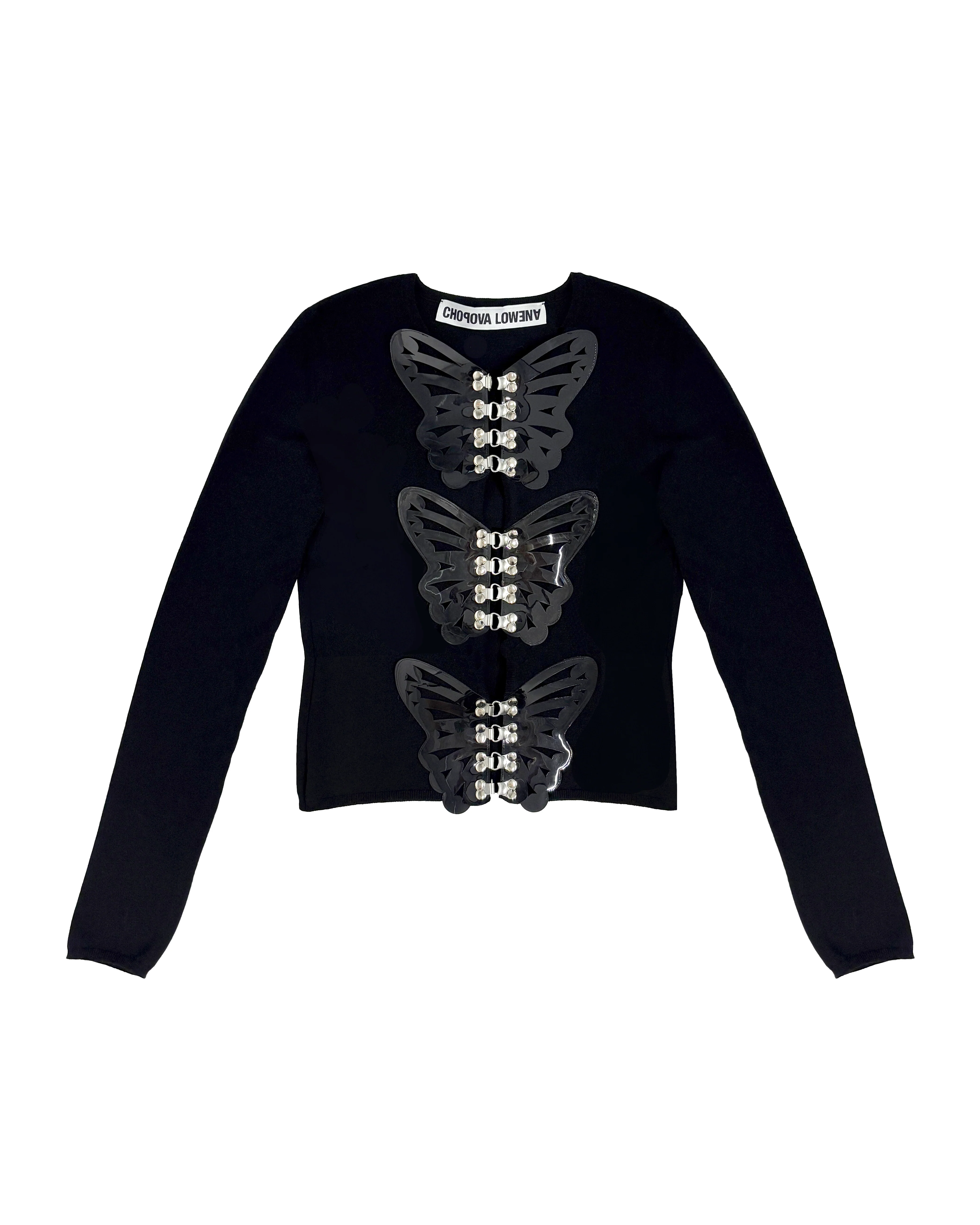 Black Butterfly Trio Cardigan - Image 2