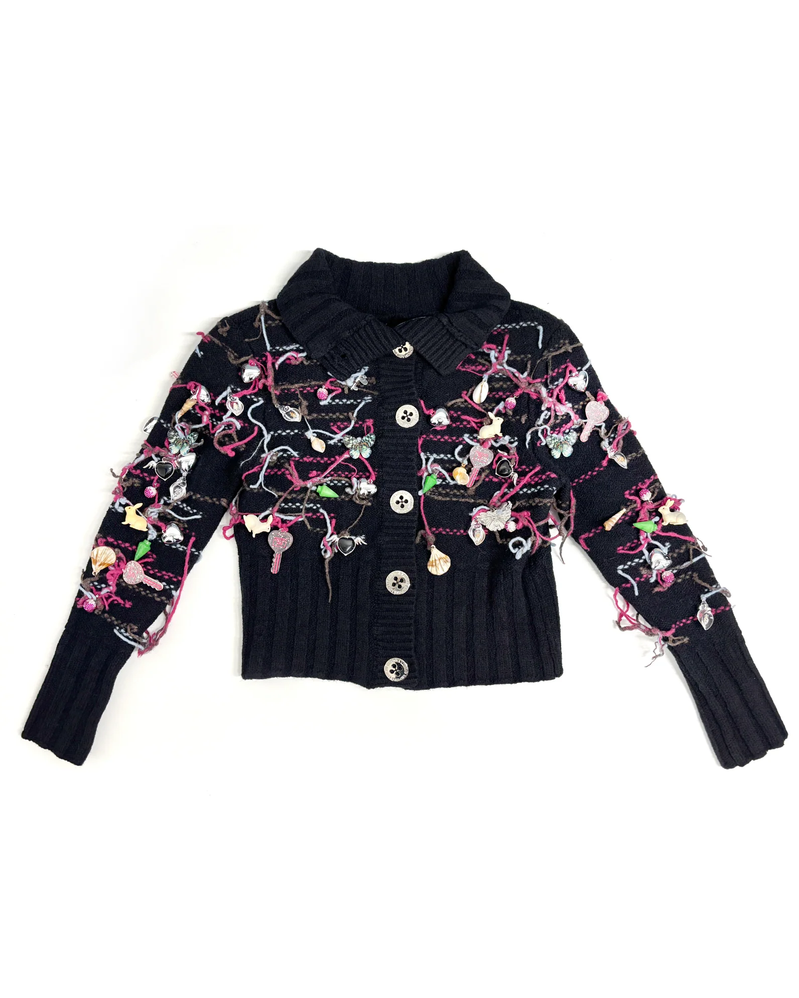 Black Washed Up Cardigan - Image 2