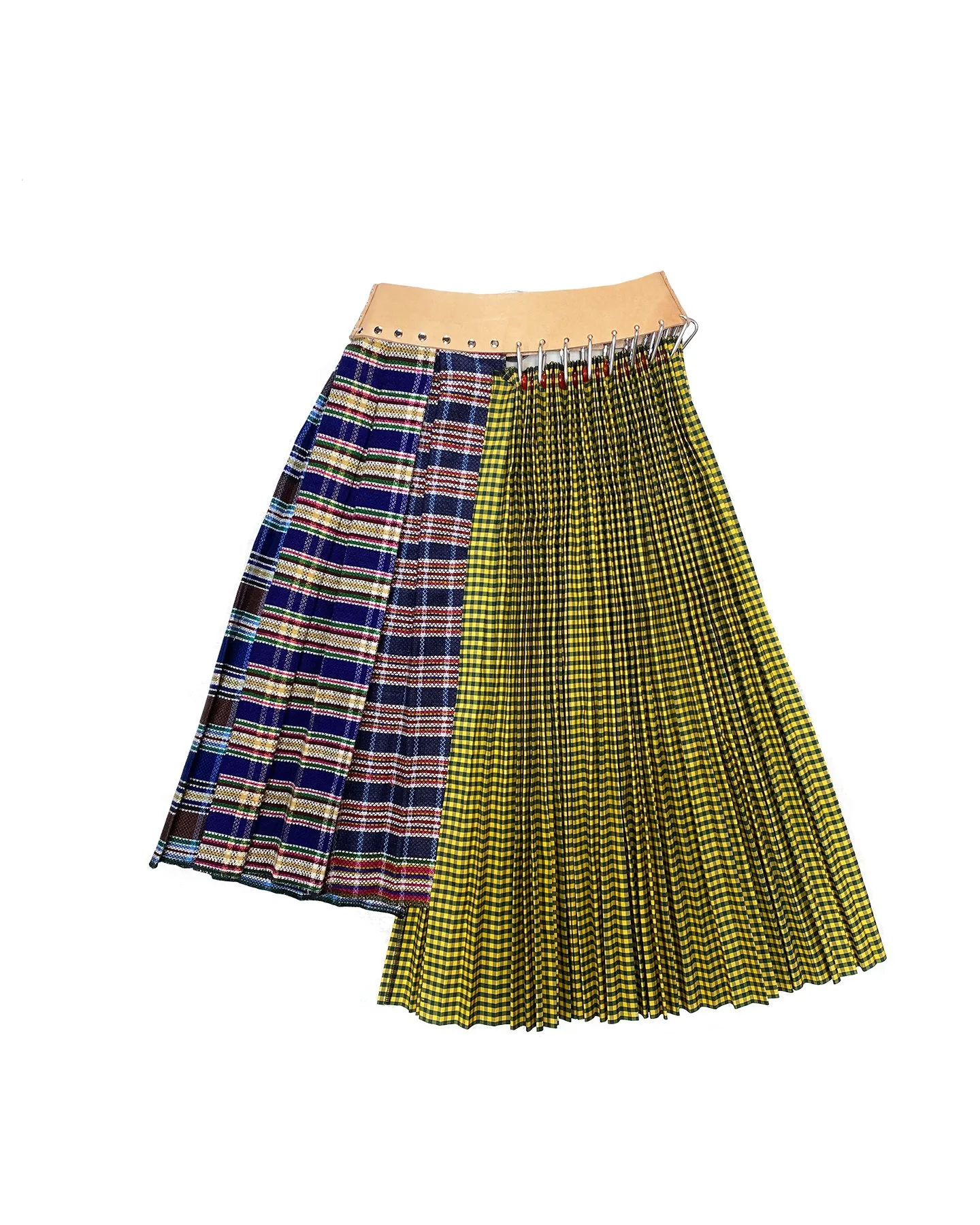 Blue, Green and Brown Half and Half Skirt - Image 2