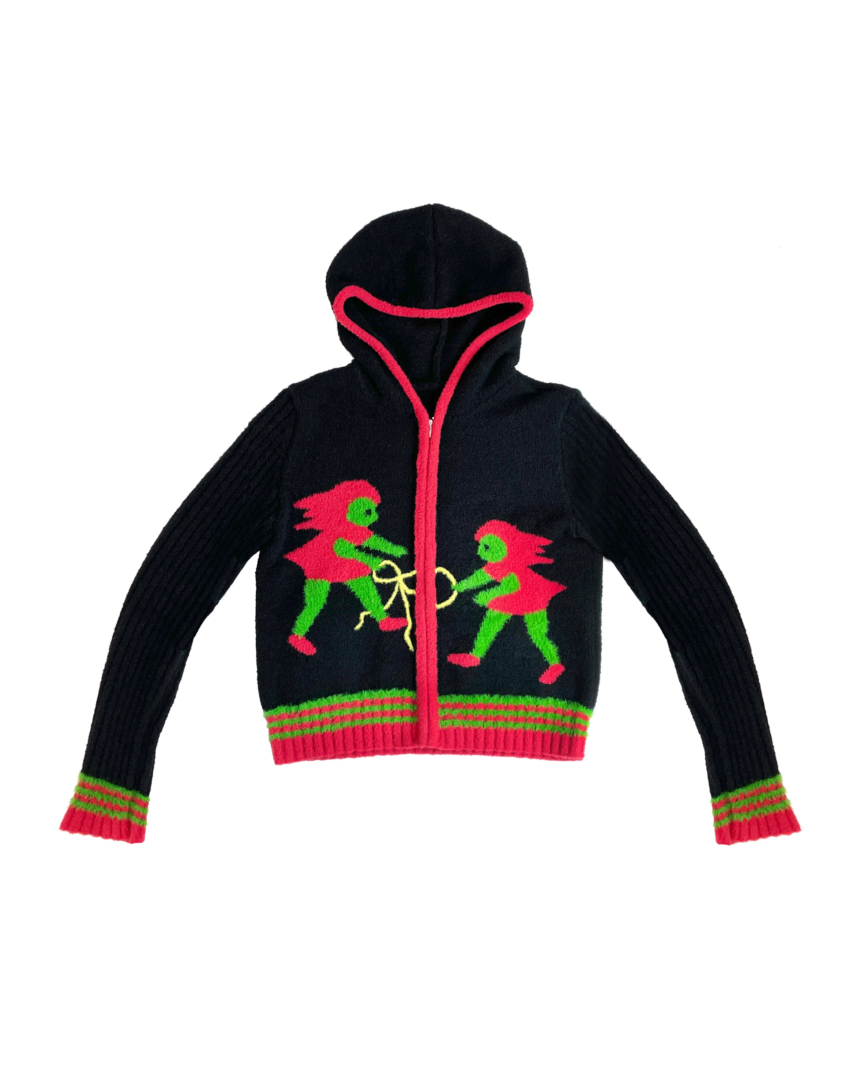 Bow Girls Zip Cardigan - Image 3