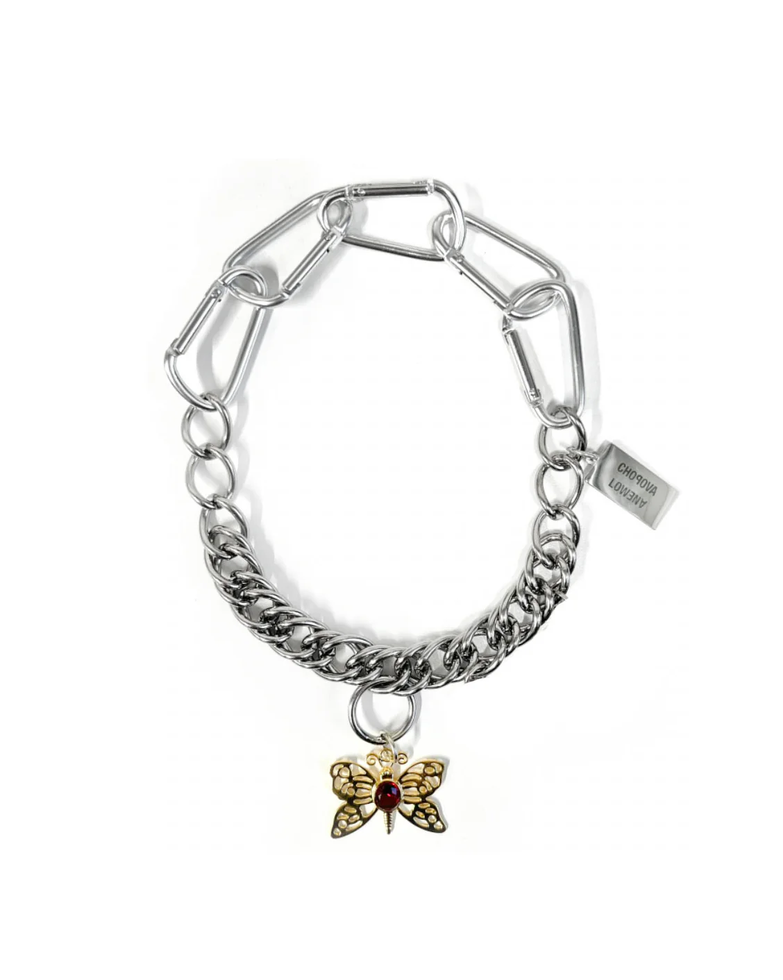 Butter Heart Carabiner Necklace