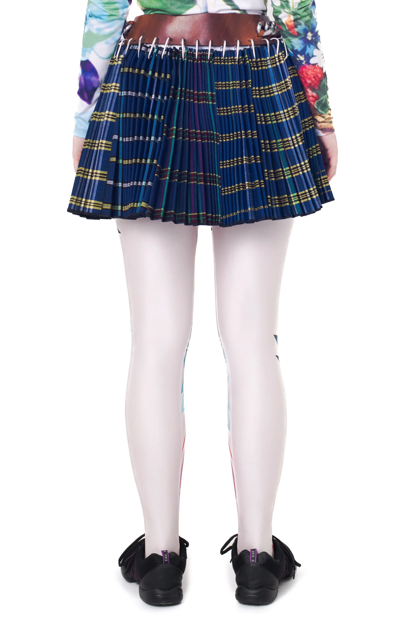Chain Belt Blue Mini Skirt - Image 4