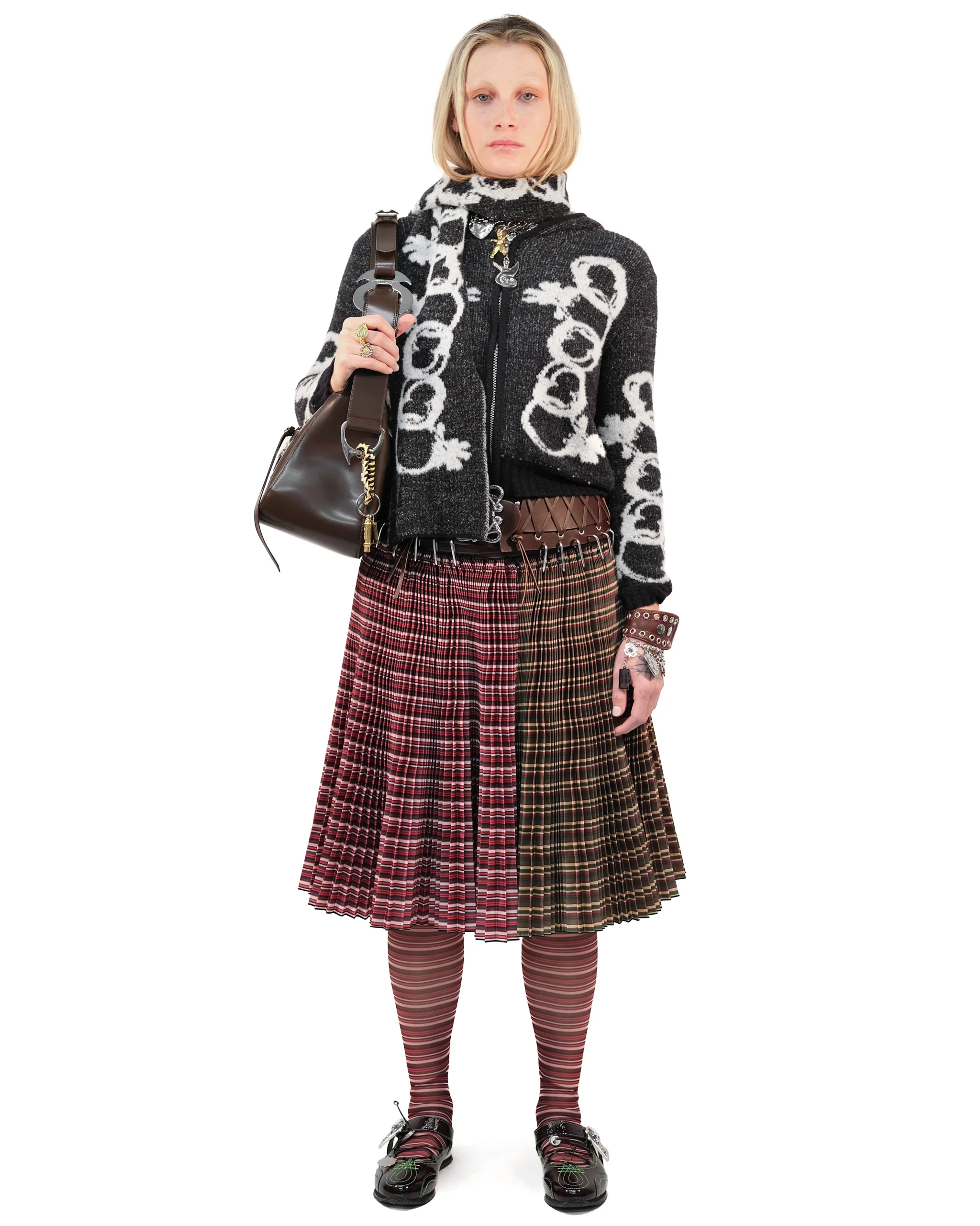 Chain Link Hooded Cardigan - Image 2