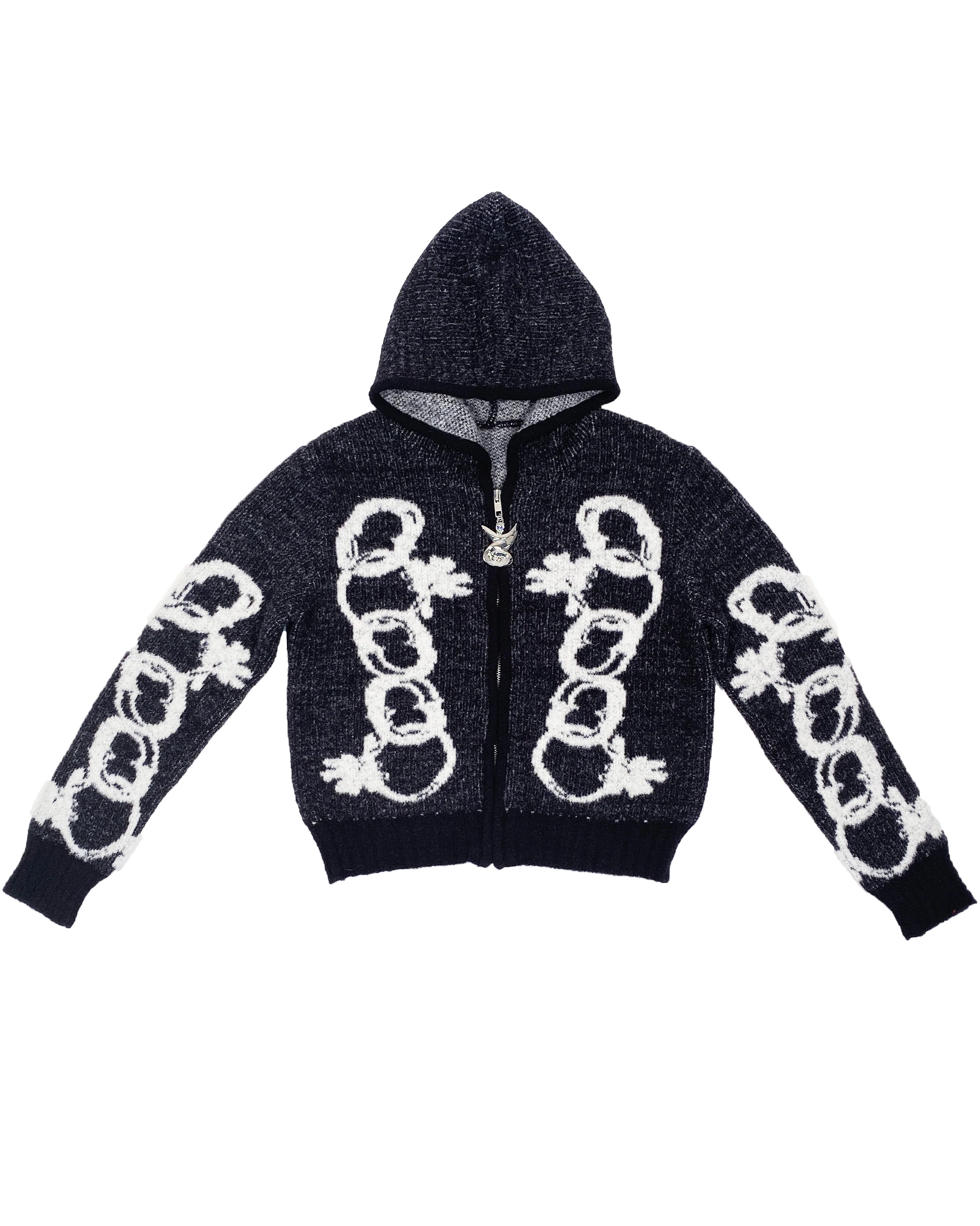 Chain Link Hooded Cardigan - Image 3