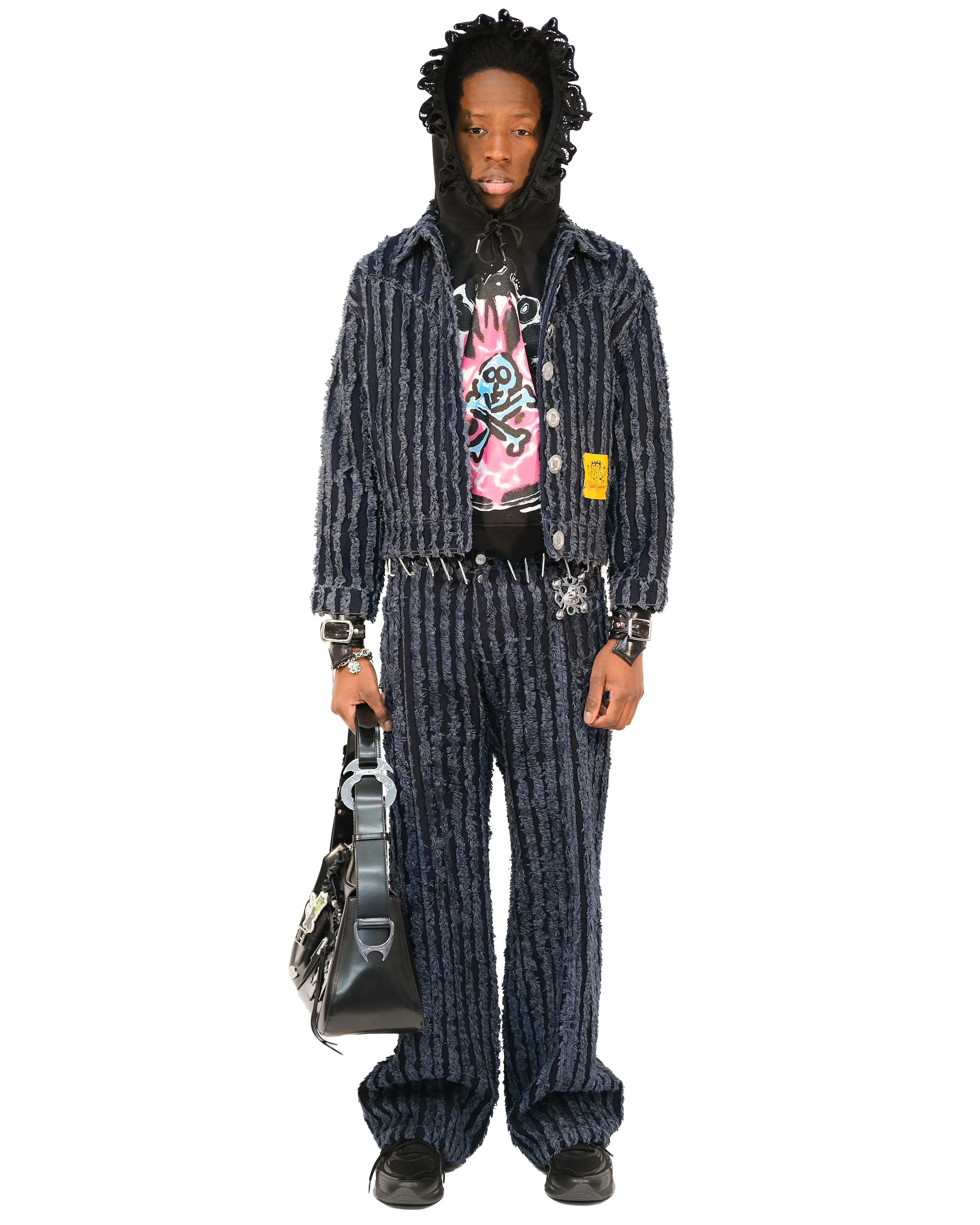 Cross Bones Frill Hoodie - Image 3