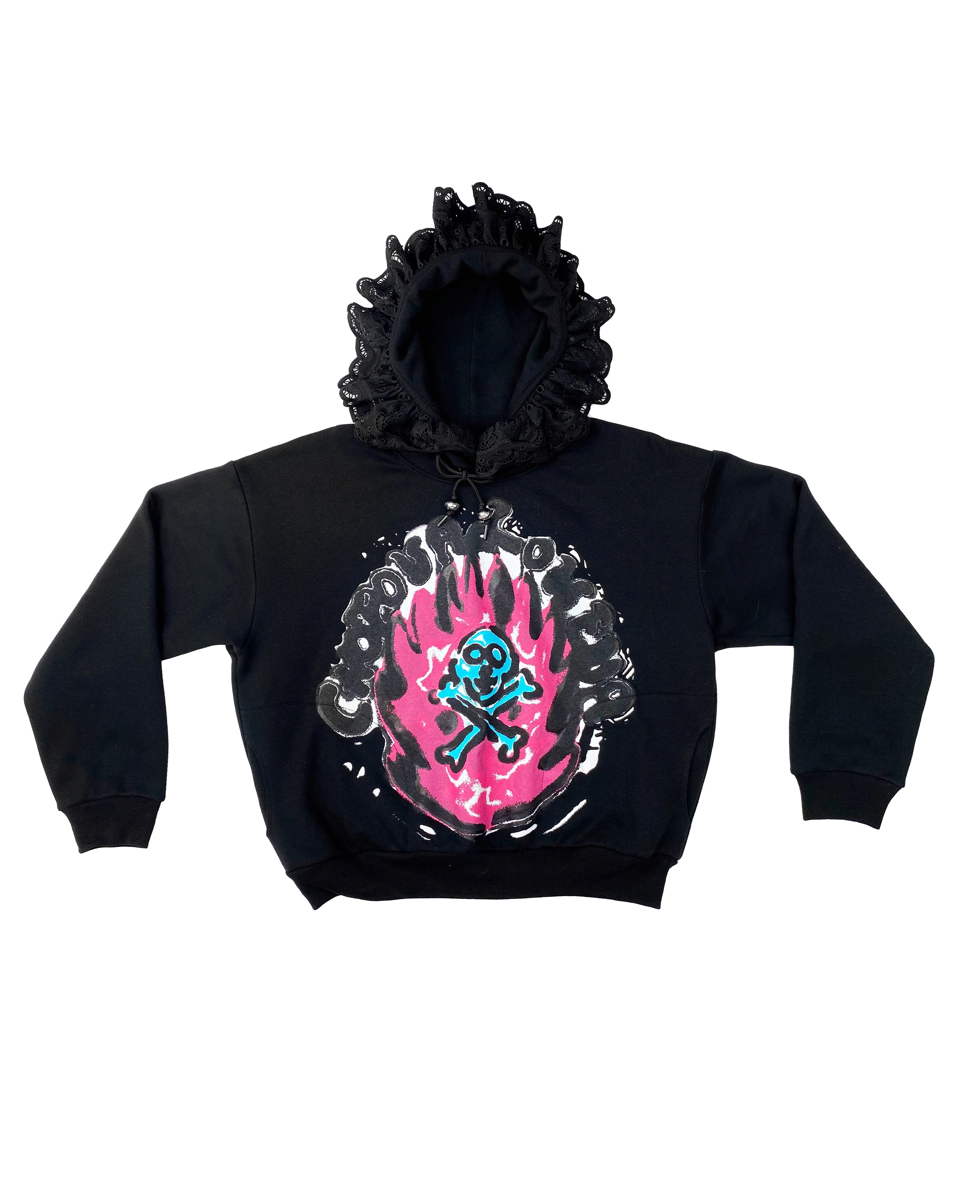 Cross Bones Frill Hoodie - Image 6
