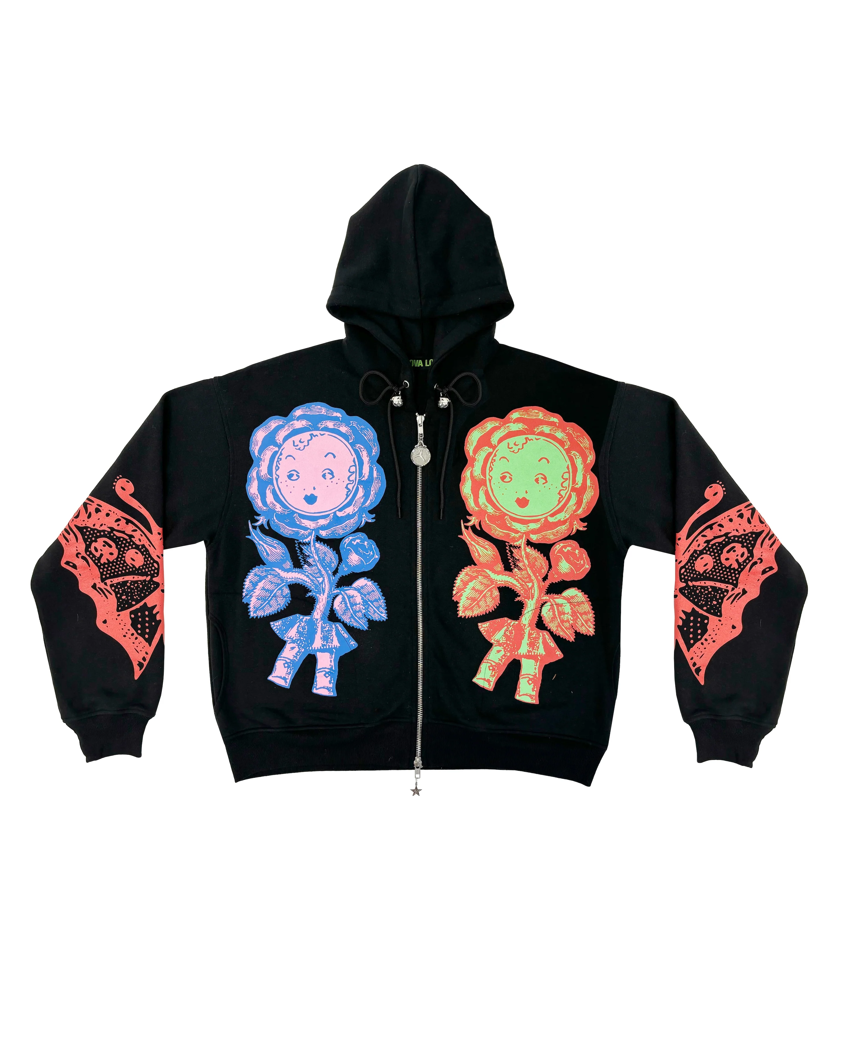 Double Rose Bud Zip Hoodie - Image 4