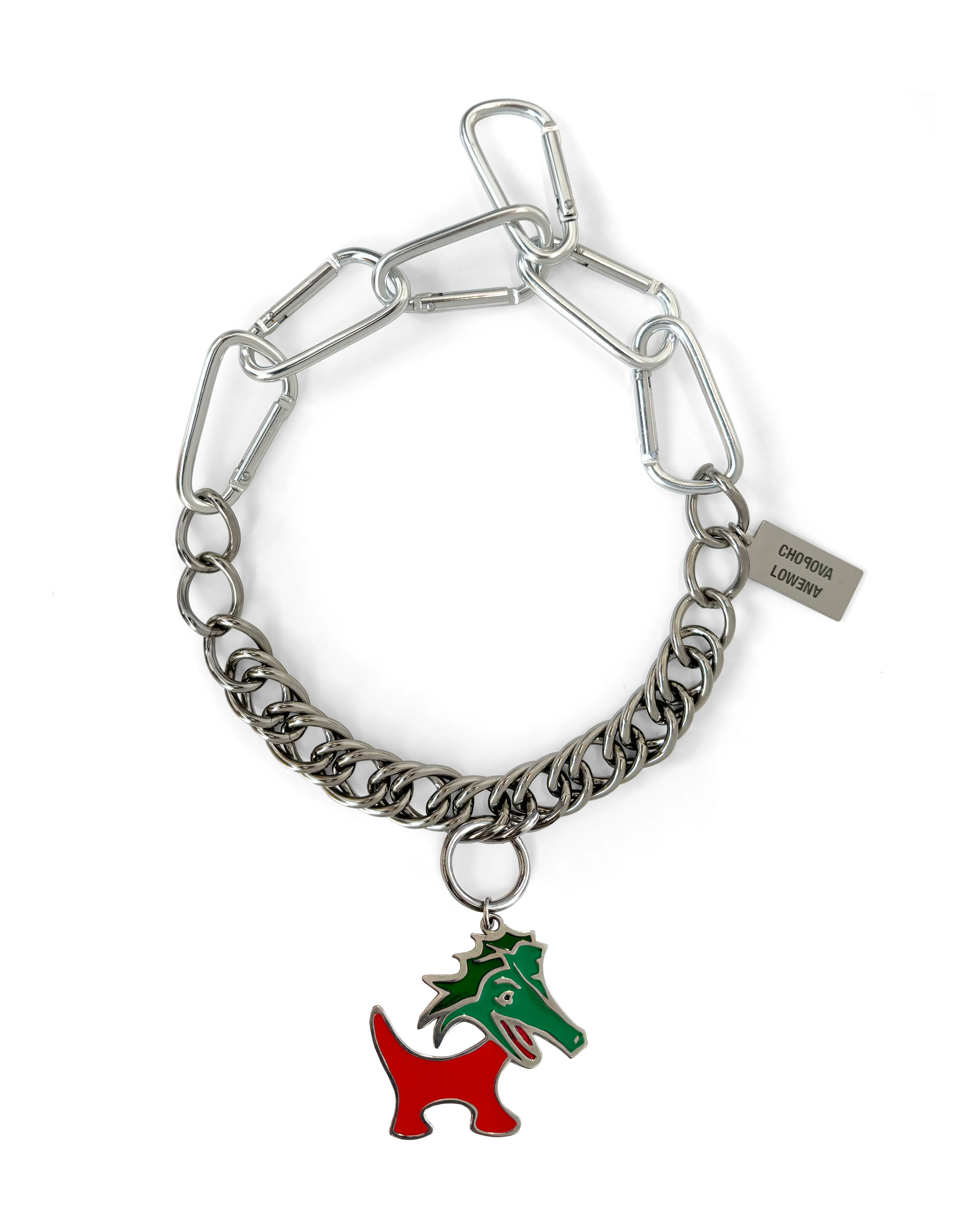 Dragon Charm Carabiner Necklace