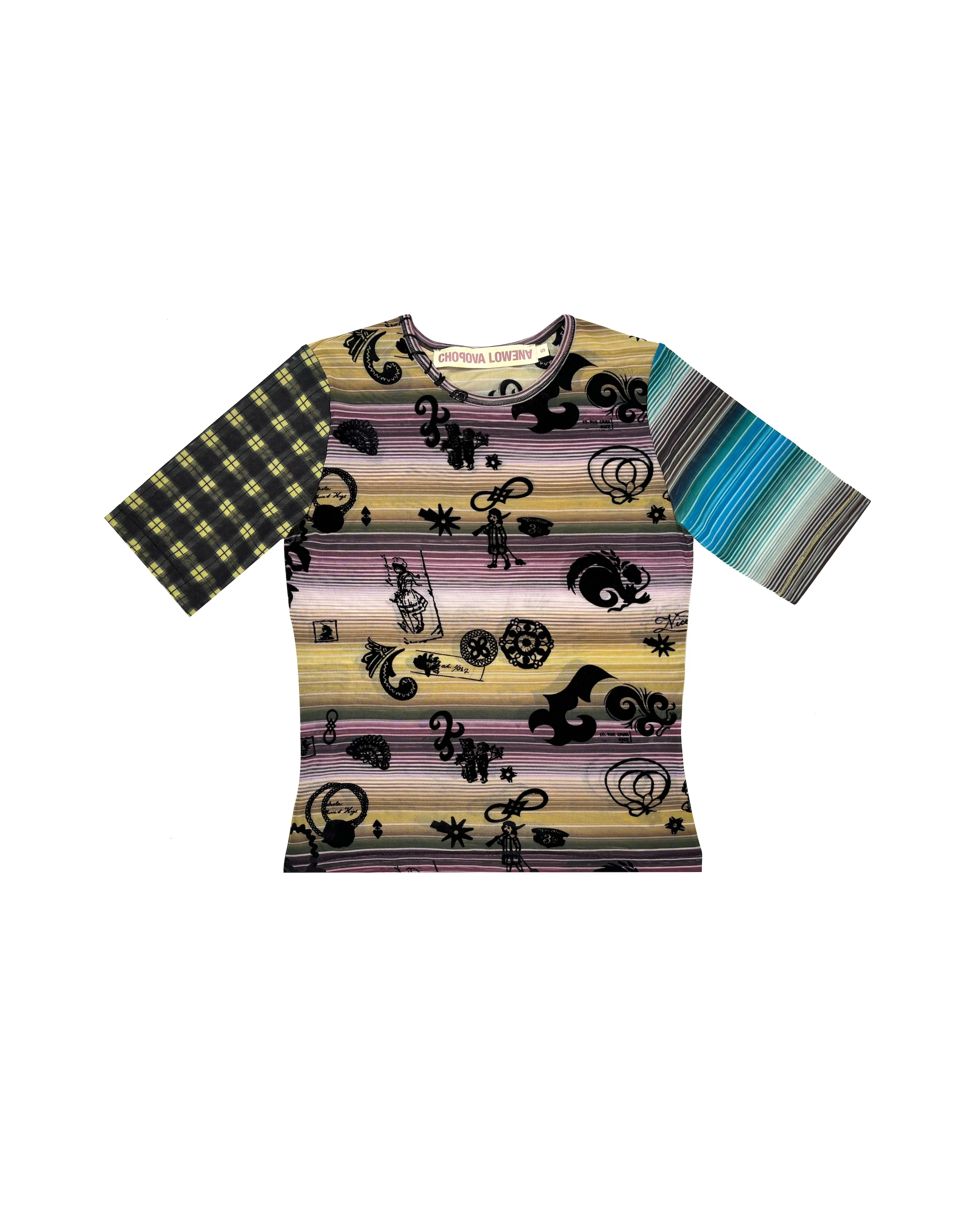 Duke Short Sleeve Flocked Mesh Top - Image 4