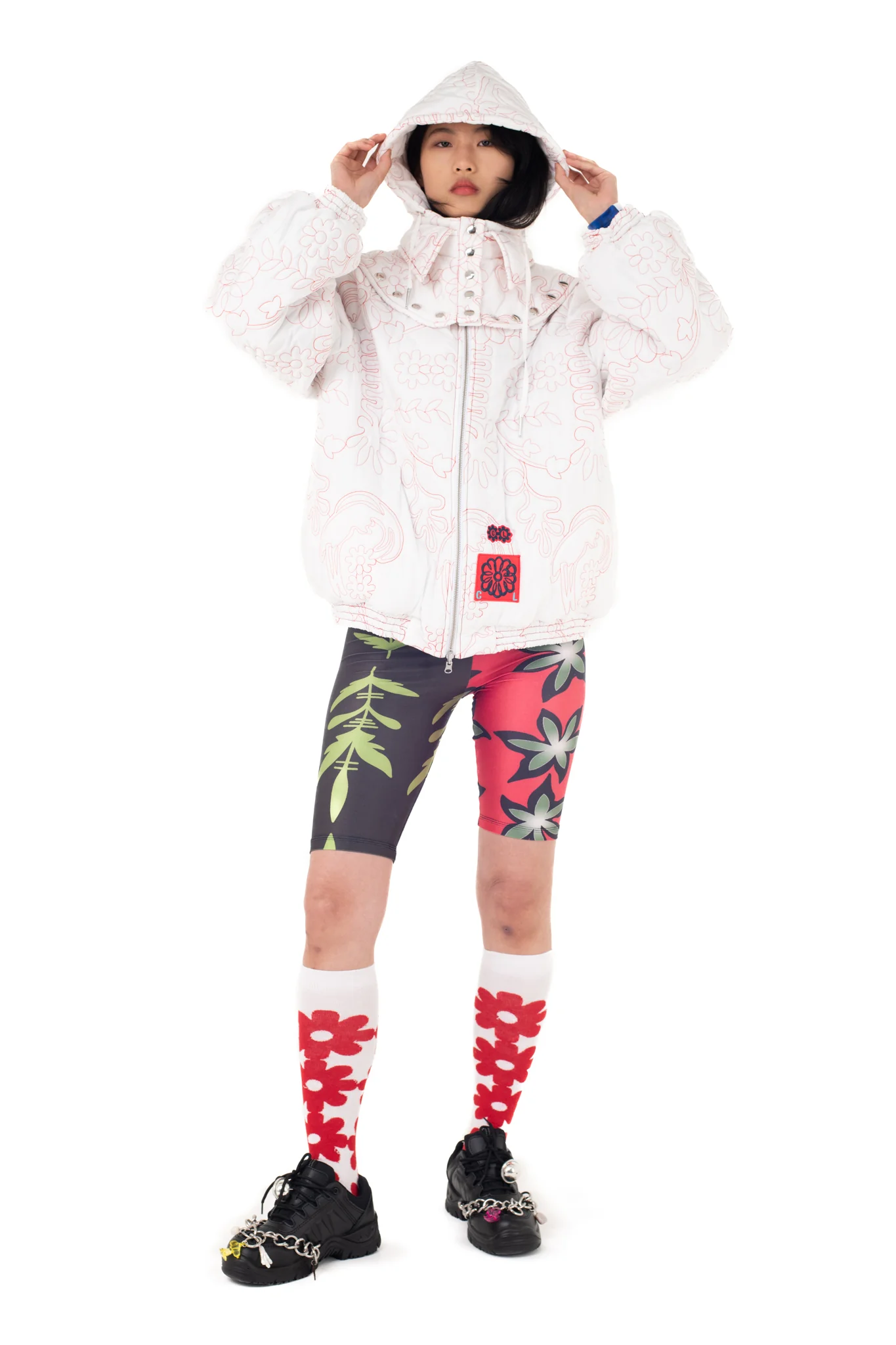 Embossed Puffer Coat - Image 2