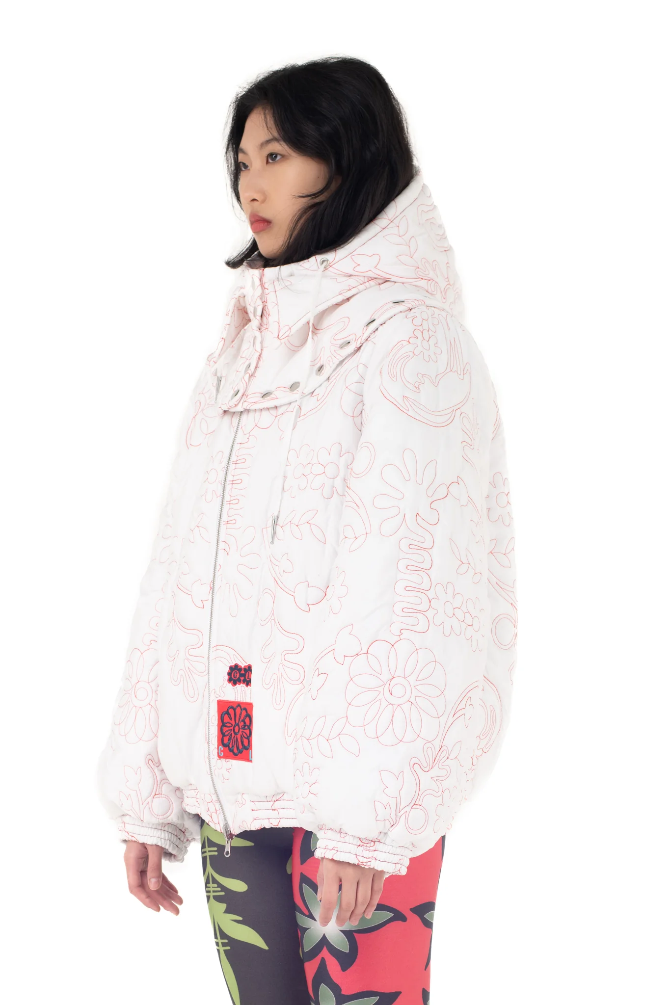 Embossed Puffer Coat - Image 4