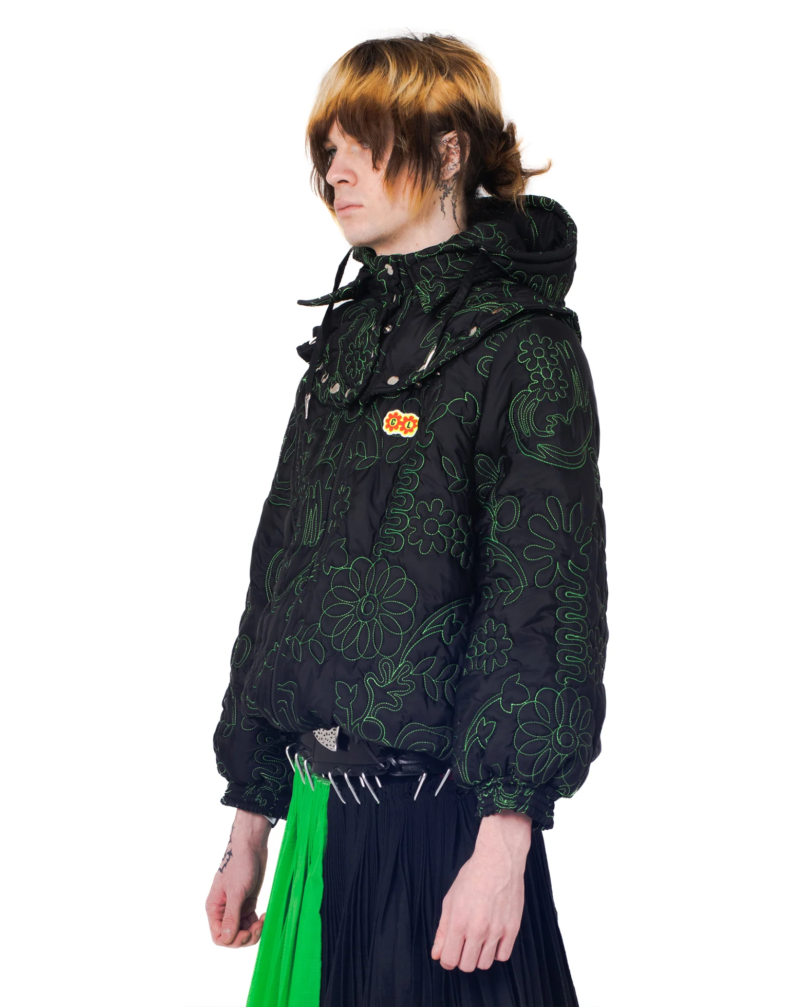 Embossed Puffer Coat - Image 3