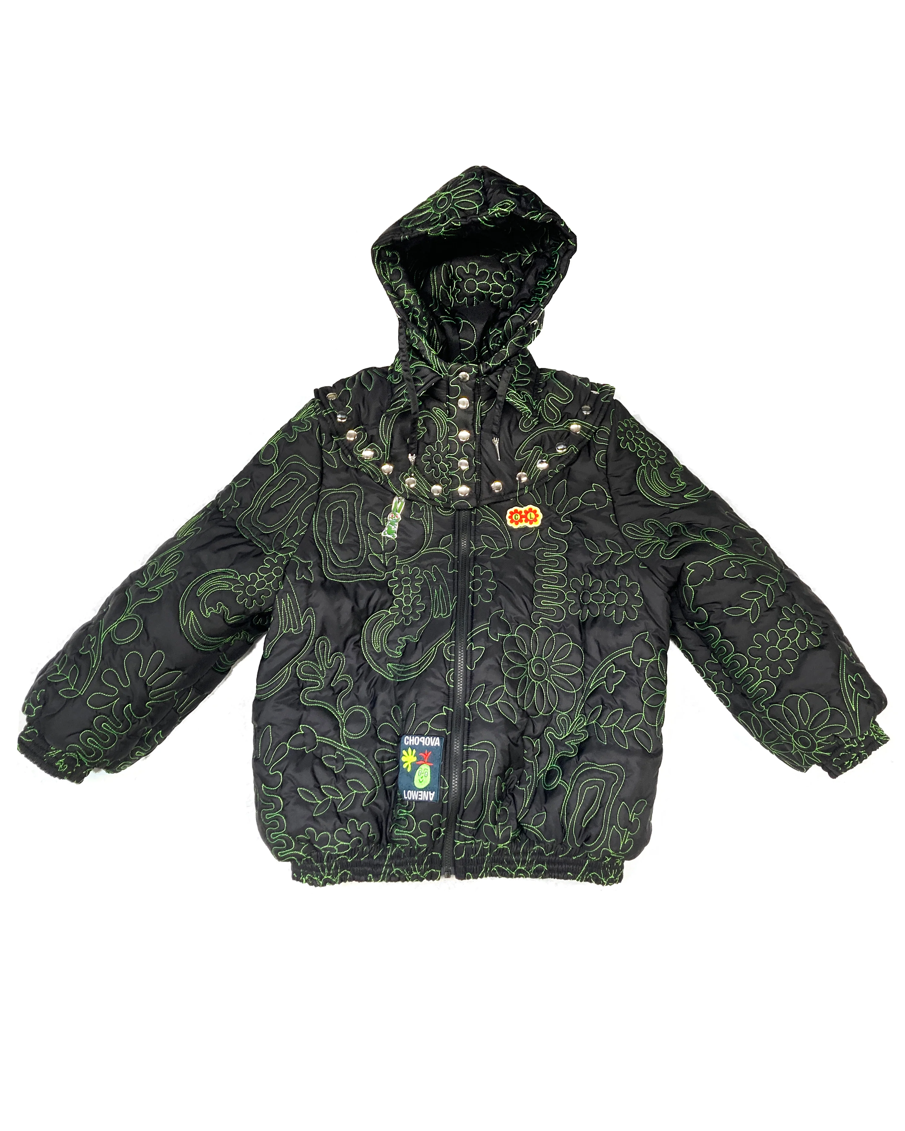 Embossed Puffer Coat - Image 6