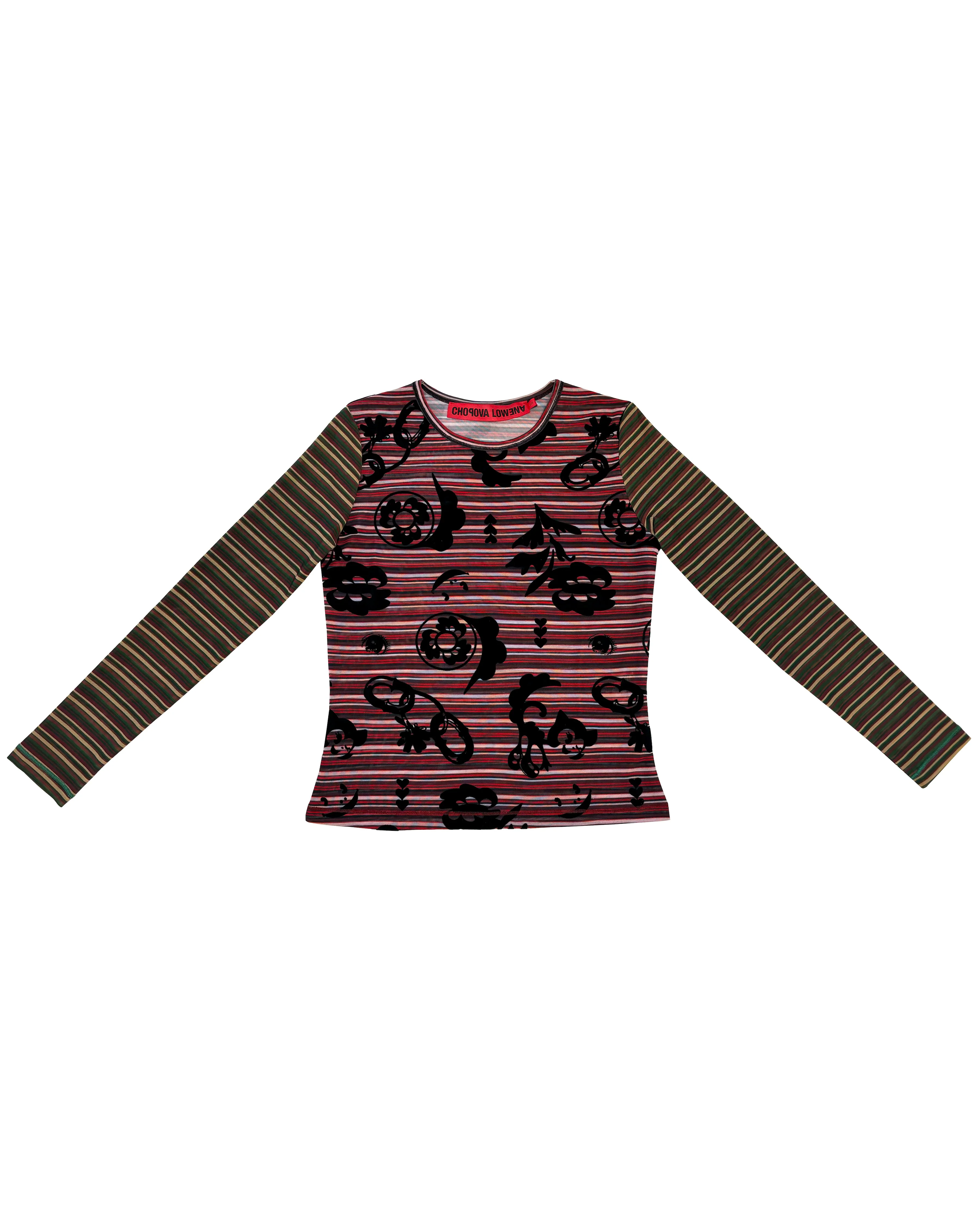 Exclusive Peggy Flocked Mesh Top - Image 4