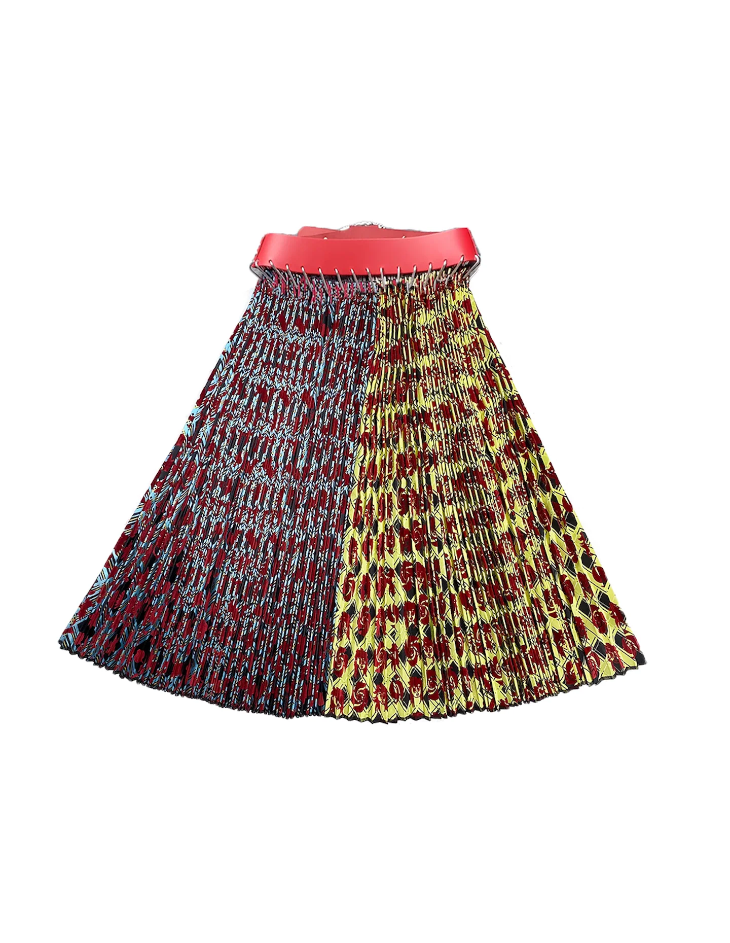 Flocked Girl Print Midi Skirt - Image 2