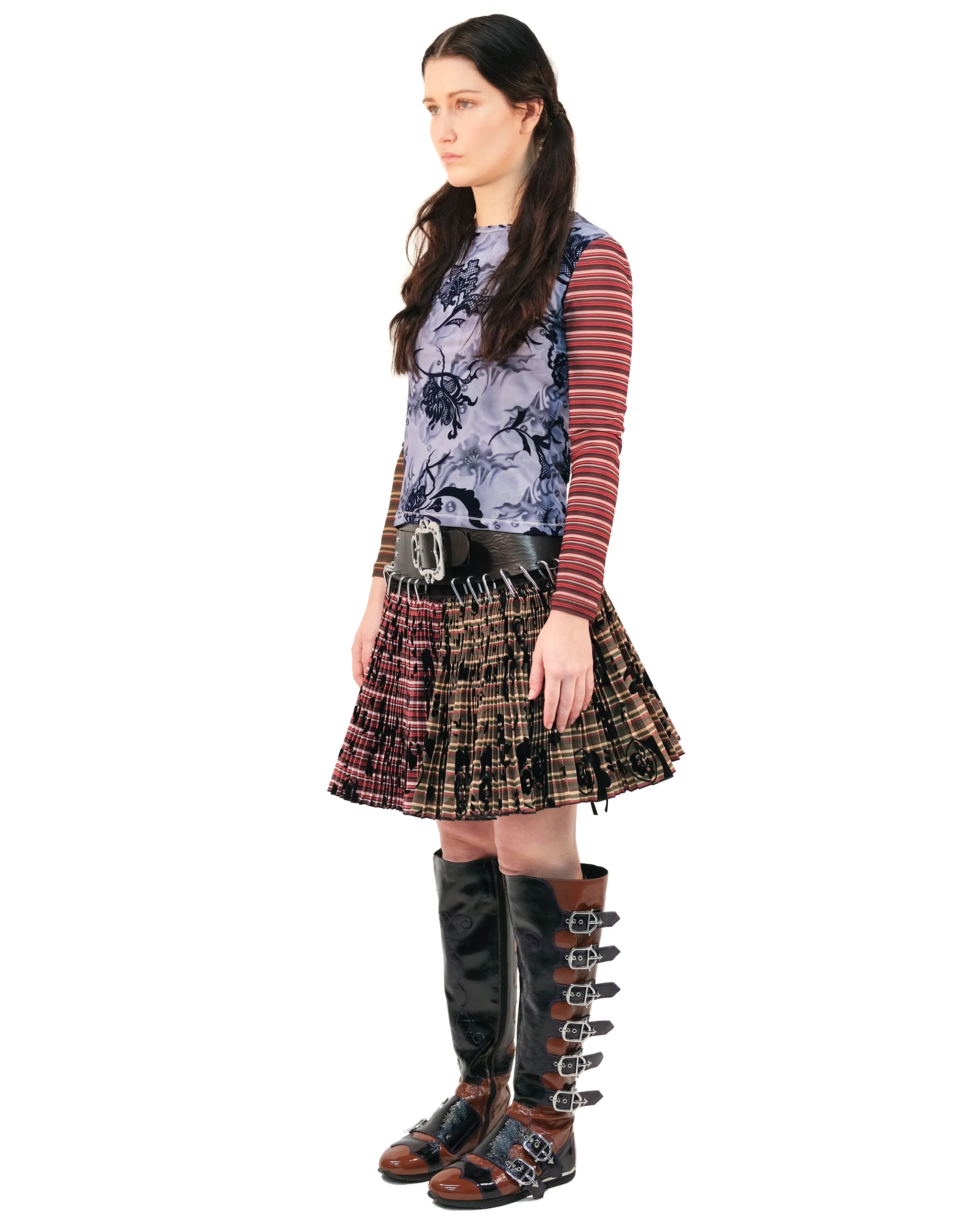 Gail Flocked Mesh Top - Image 3