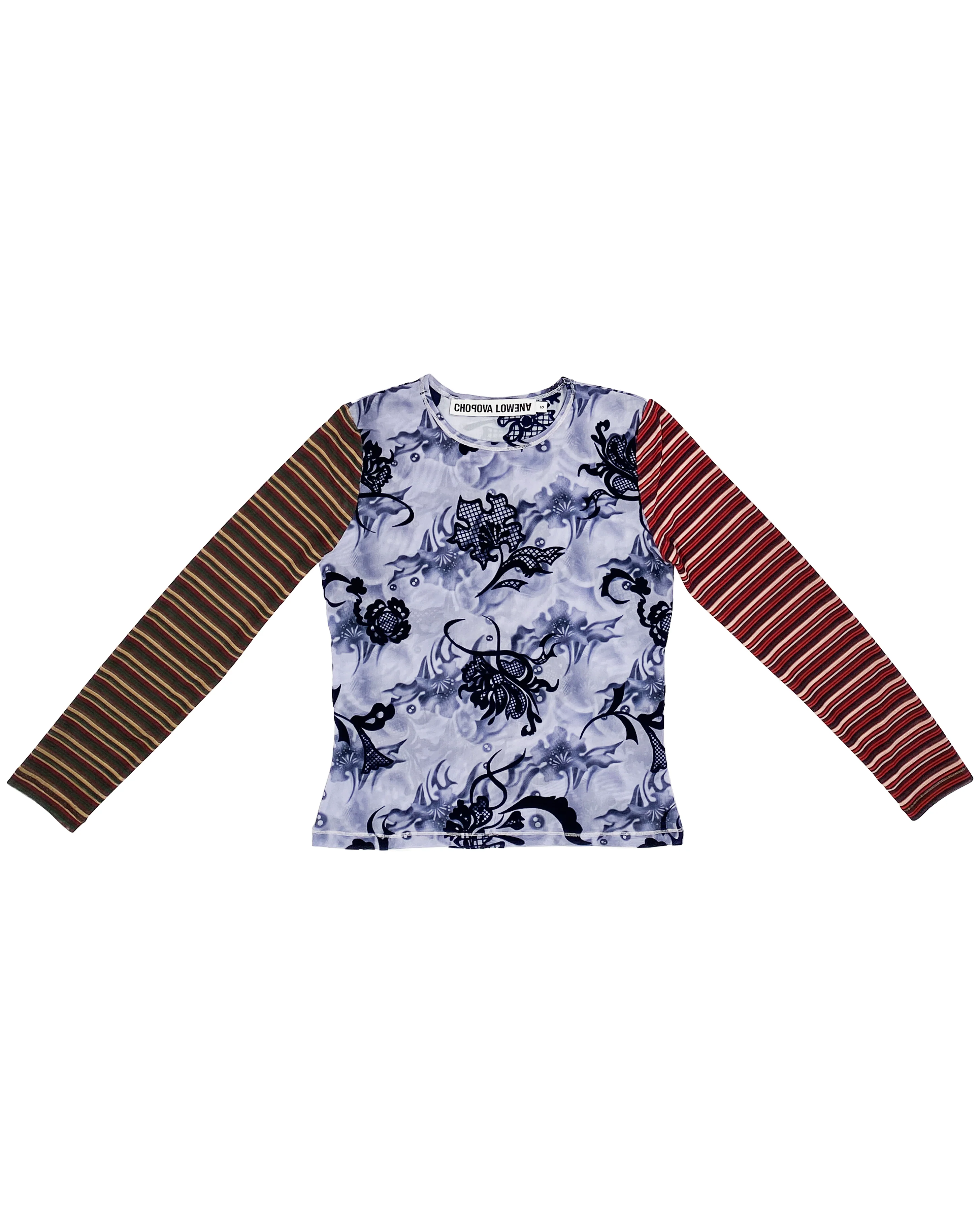 Gail Flocked Mesh Top - Image 5