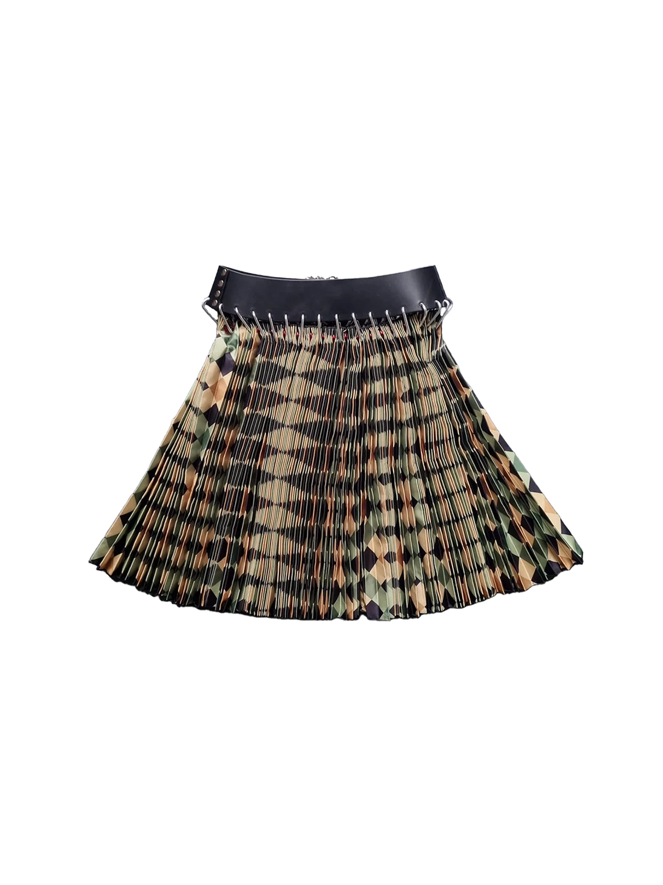 Green Argyle Mini Skirt - Image 2