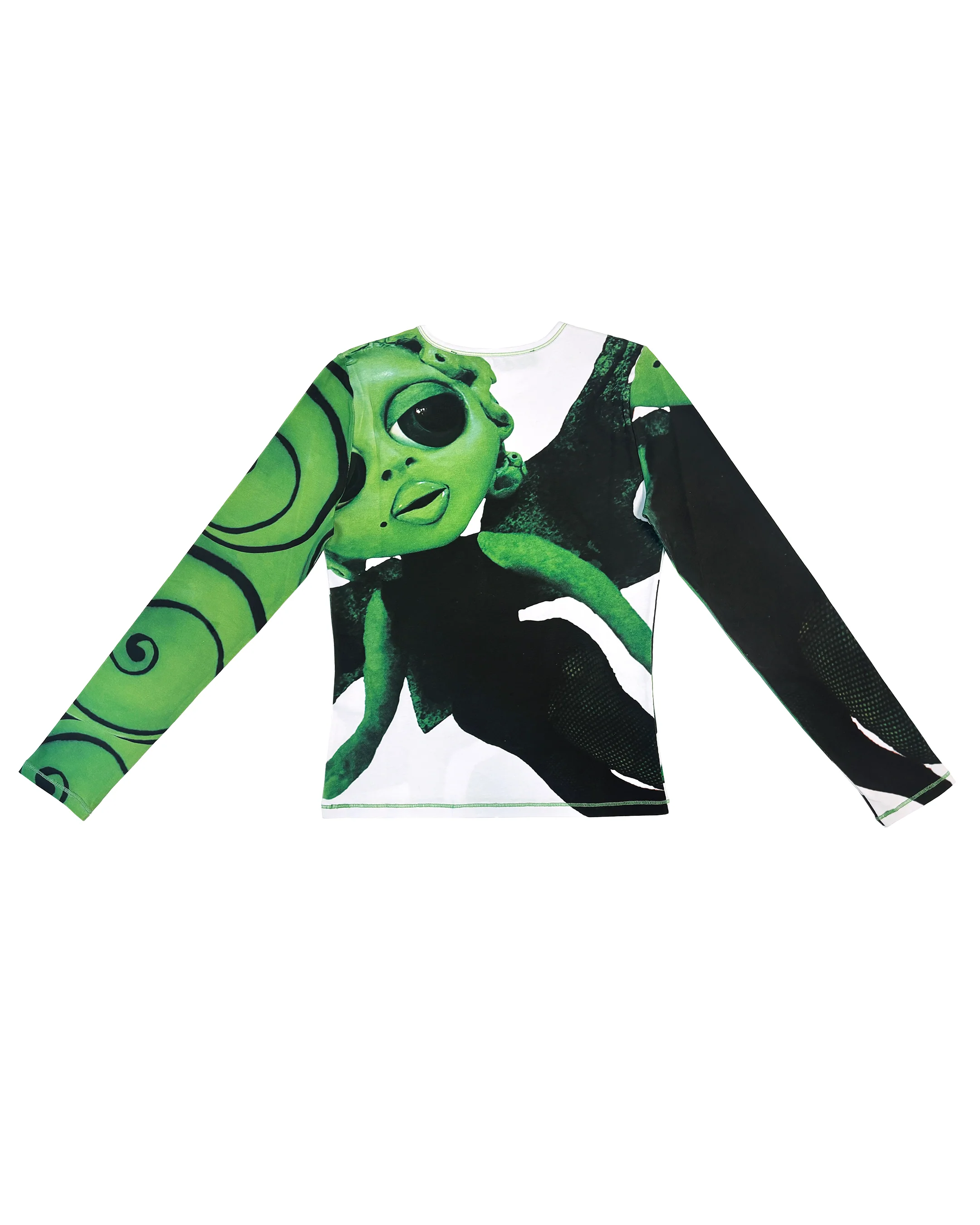 Green Ruth Perfume Fitted Jersey Top - Image 3