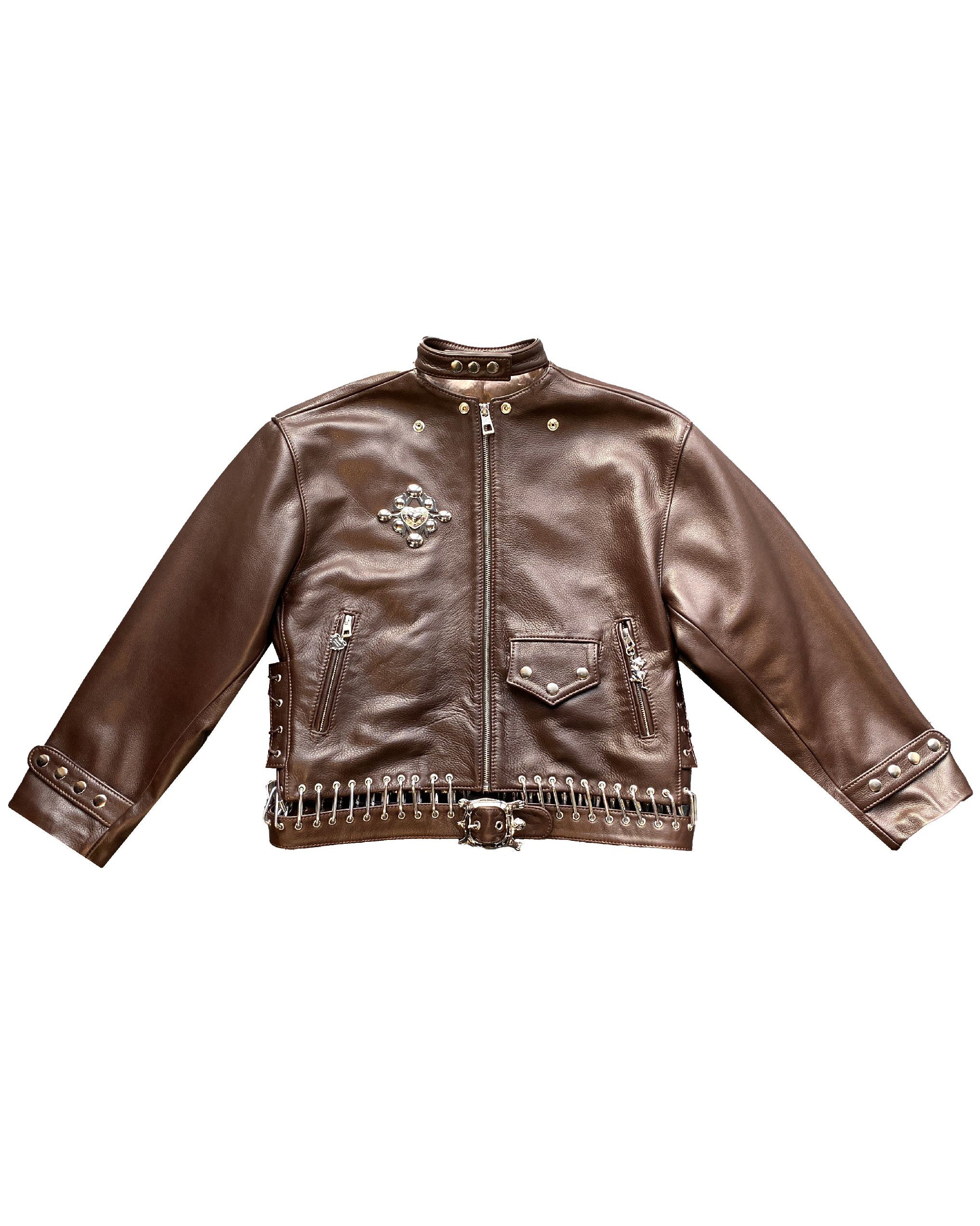 K-Point Leather Brown Jacket - Image 5