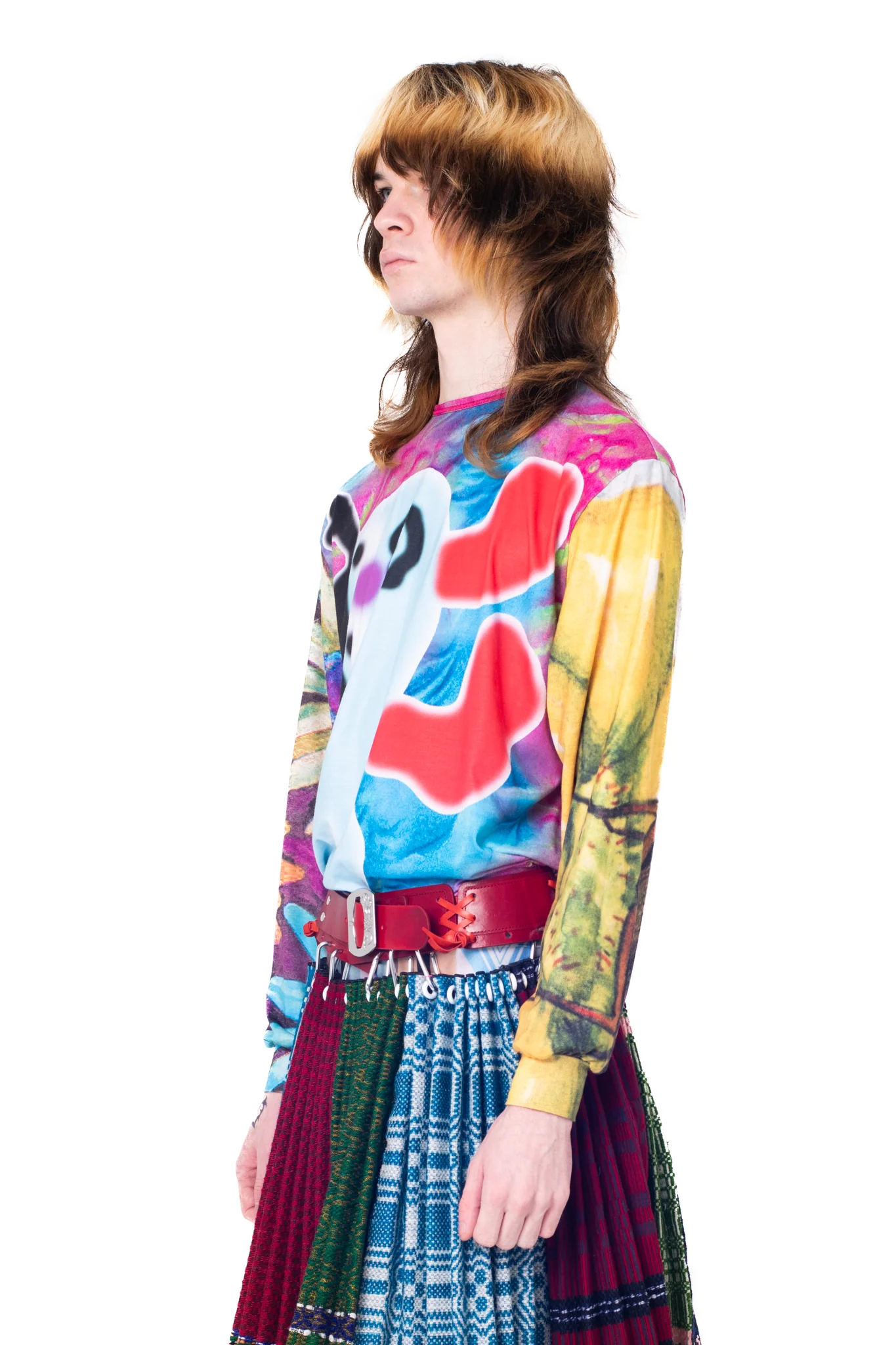 Leg on Blue Oversized Jersey Top - Image 4