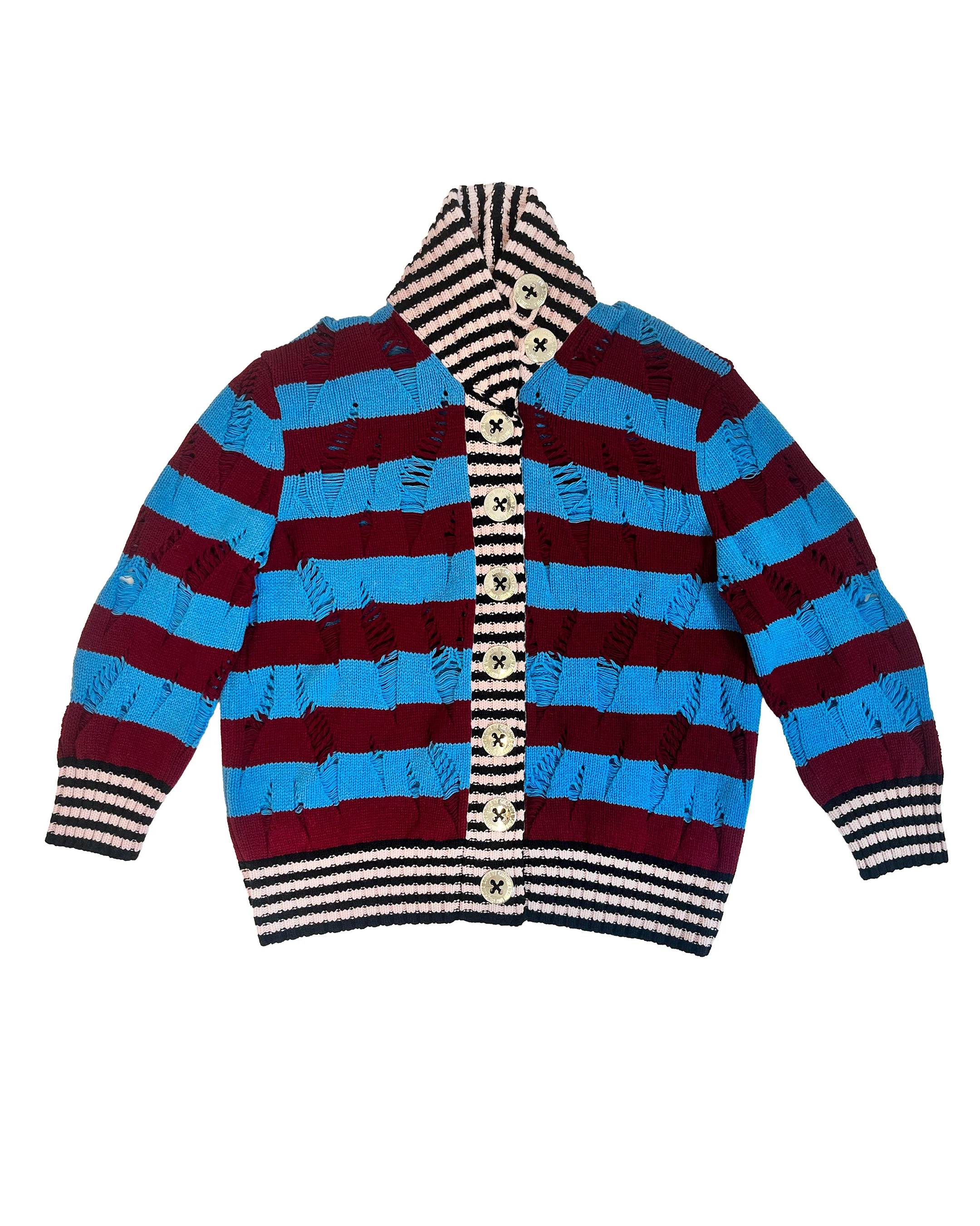 Letterman Blue Cardigan - Image 3