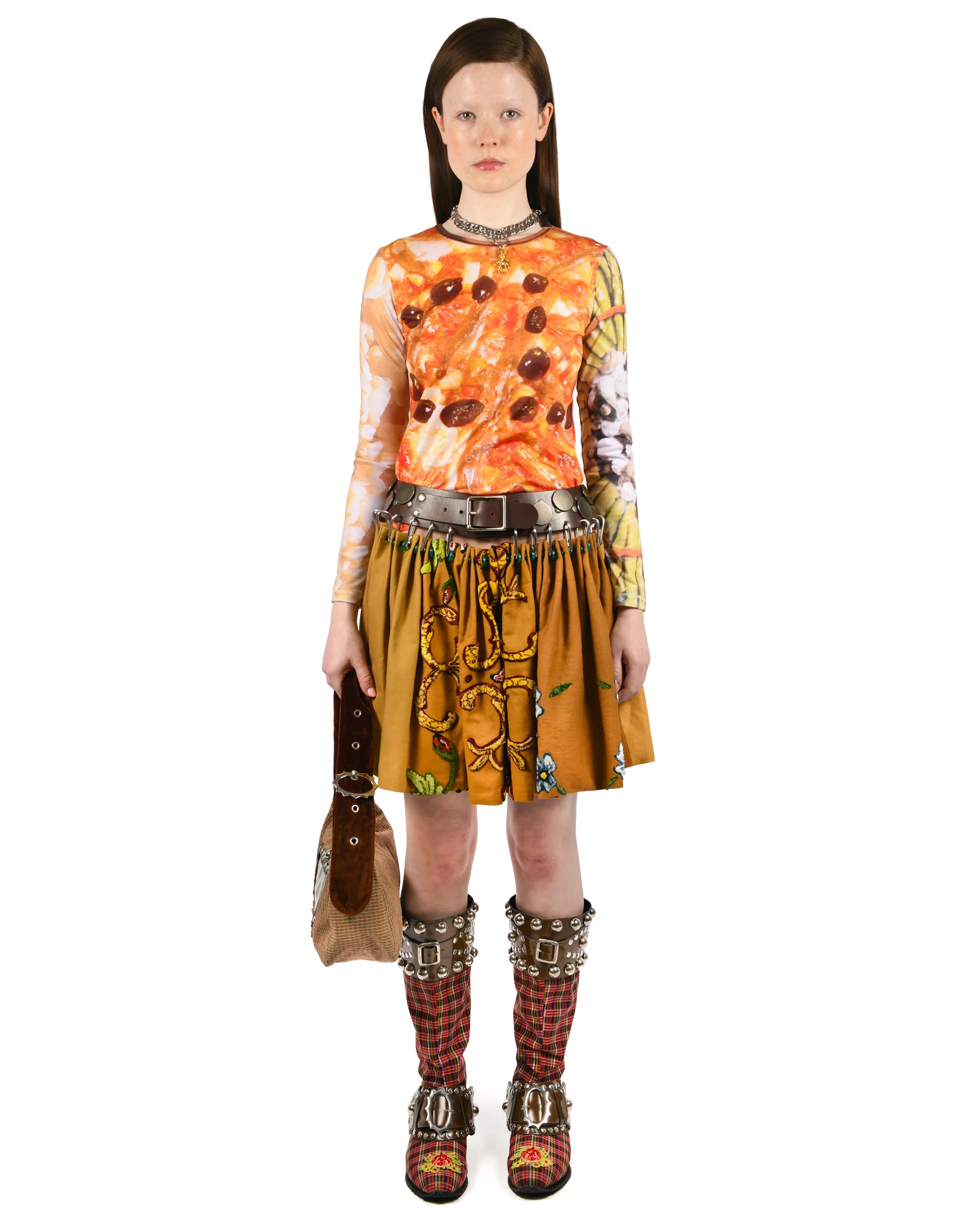 Logger Tufted Folkloric Mini Carabiner Skirt