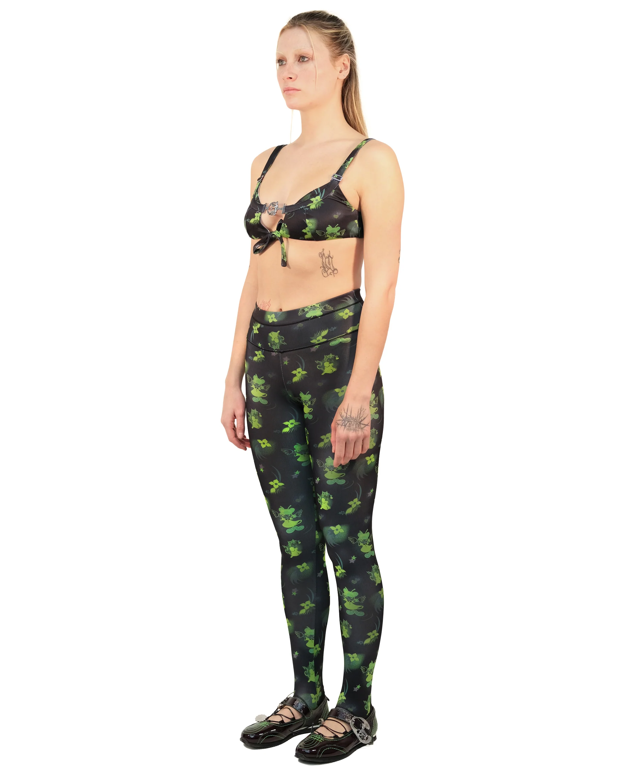 Neon Cartoon Lycra Leggings - Image 2