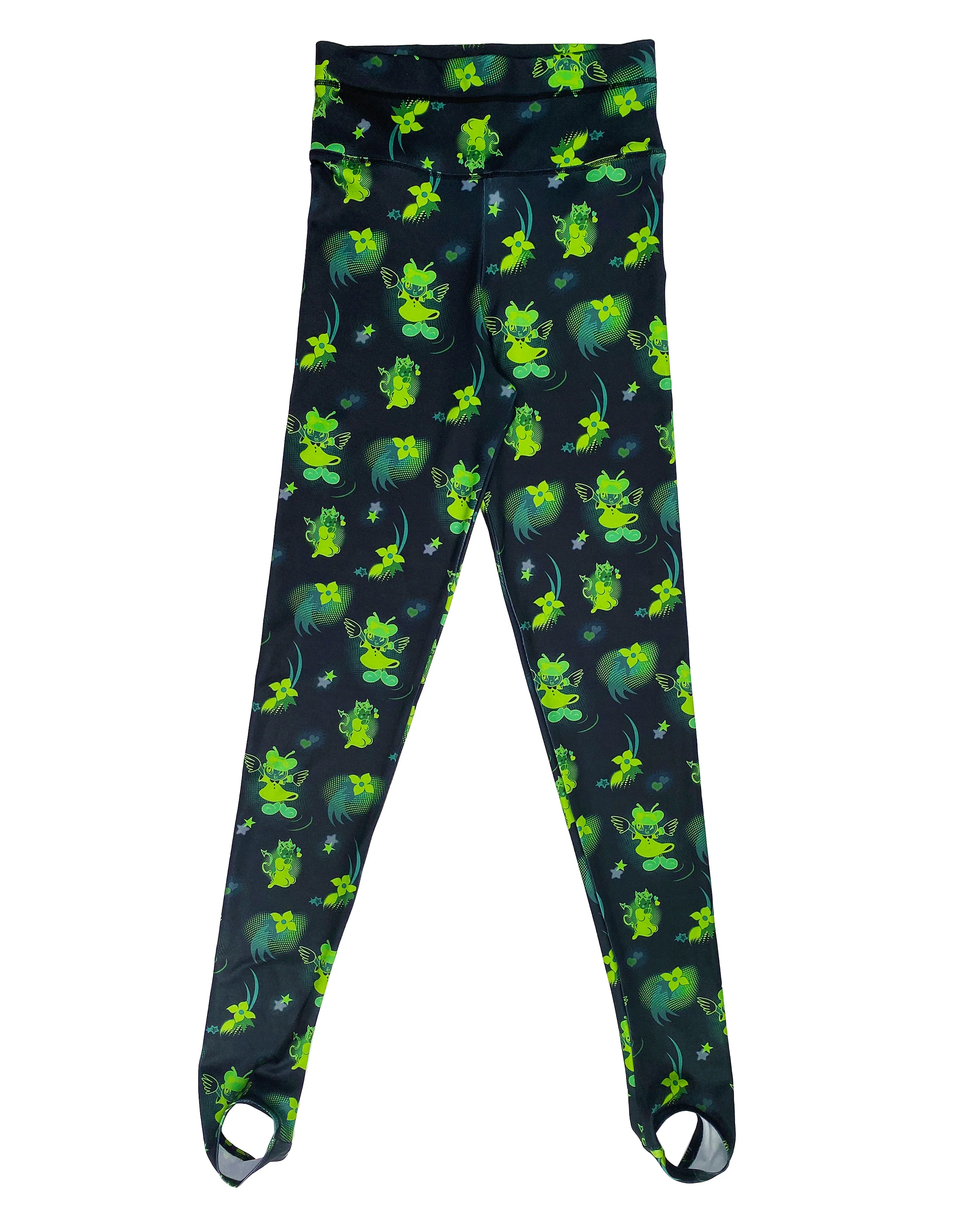 Neon Cartoon Lycra Leggings - Image 4