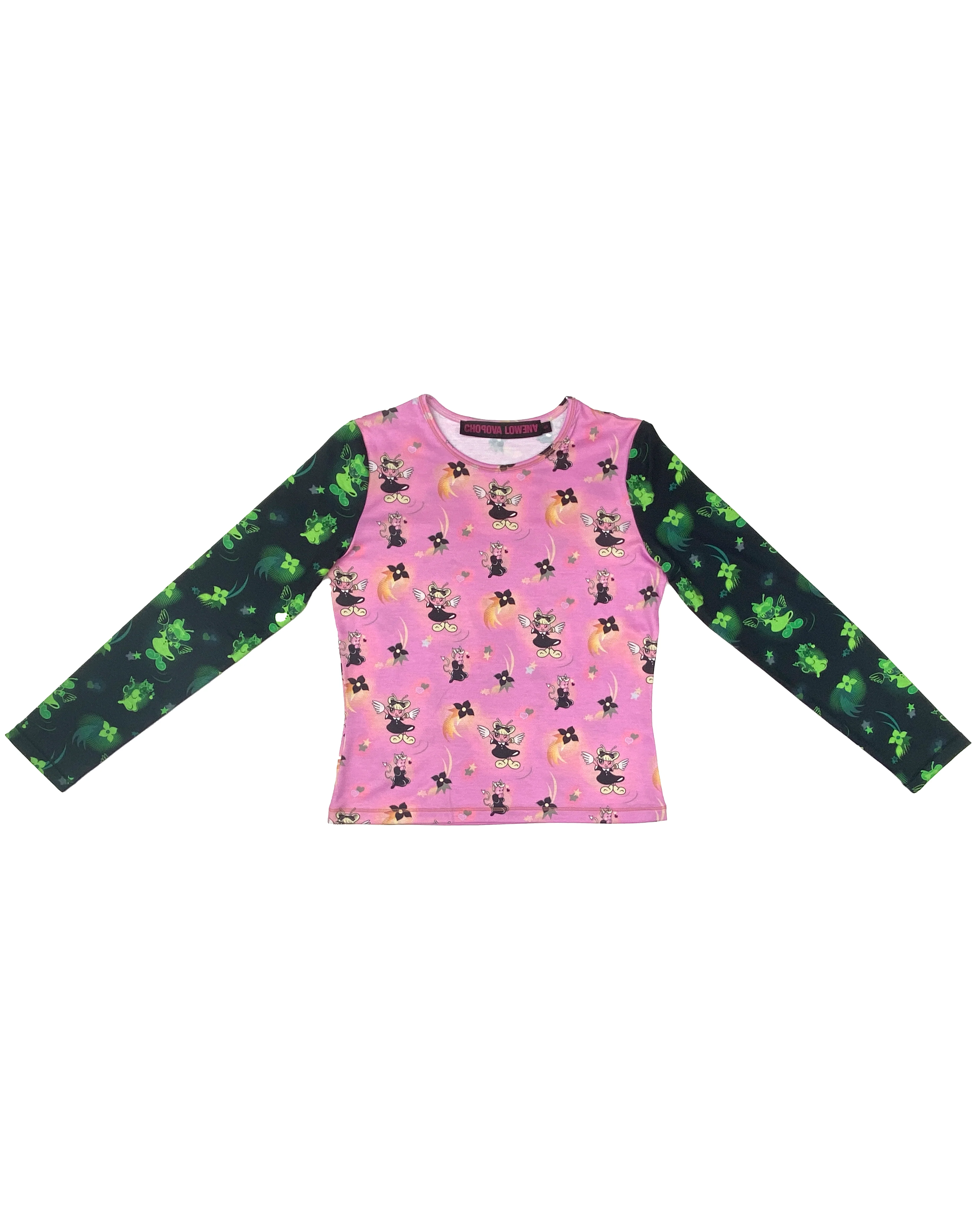 Neon Swoosh Fitted Jersey Top - Image 4