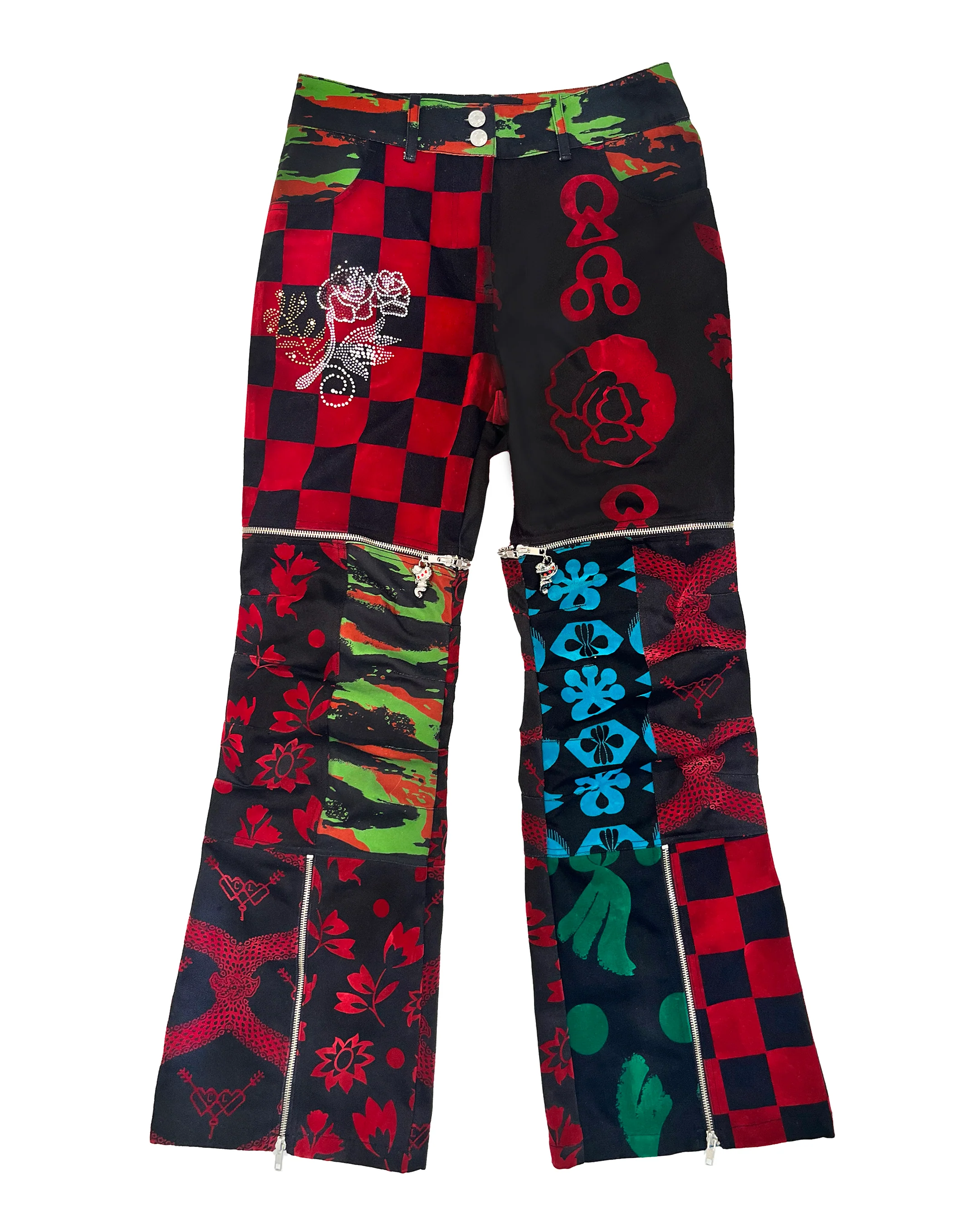 Patchwork Bevo Denim Jeans - Image 2