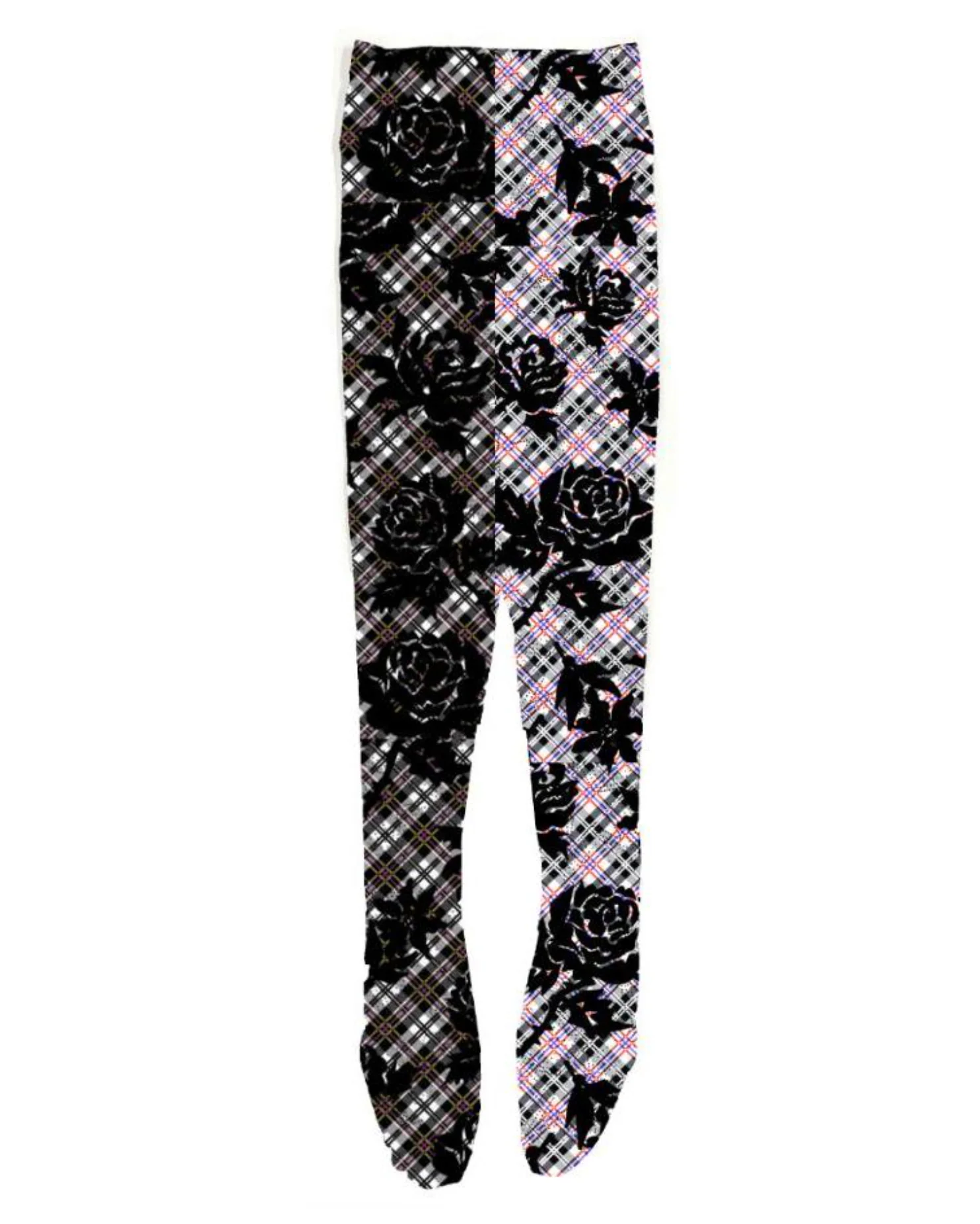 Picnic Plaid Flocked Mesh Leggings