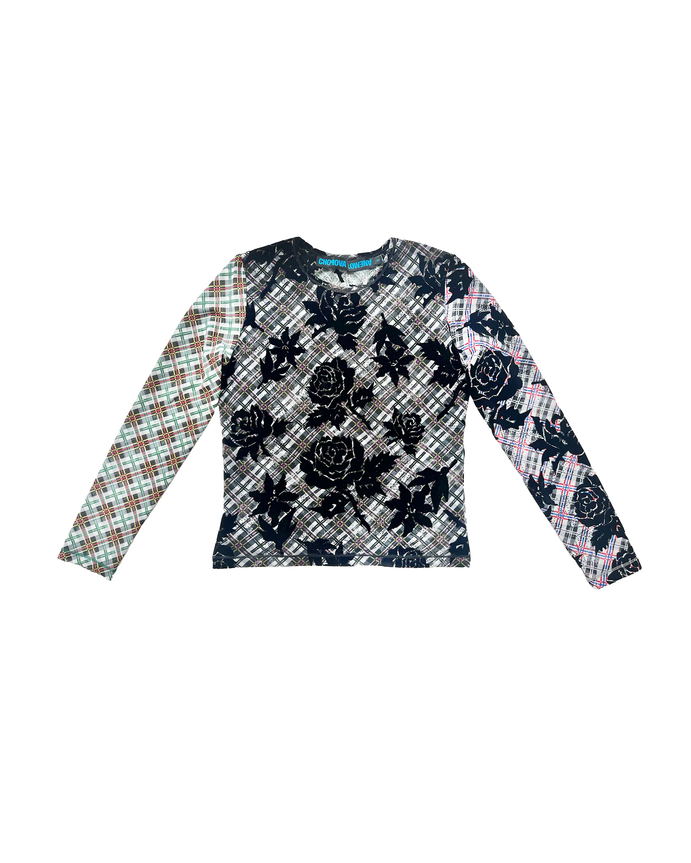 Picnic Plaid Flocked Mesh Top - Image 4