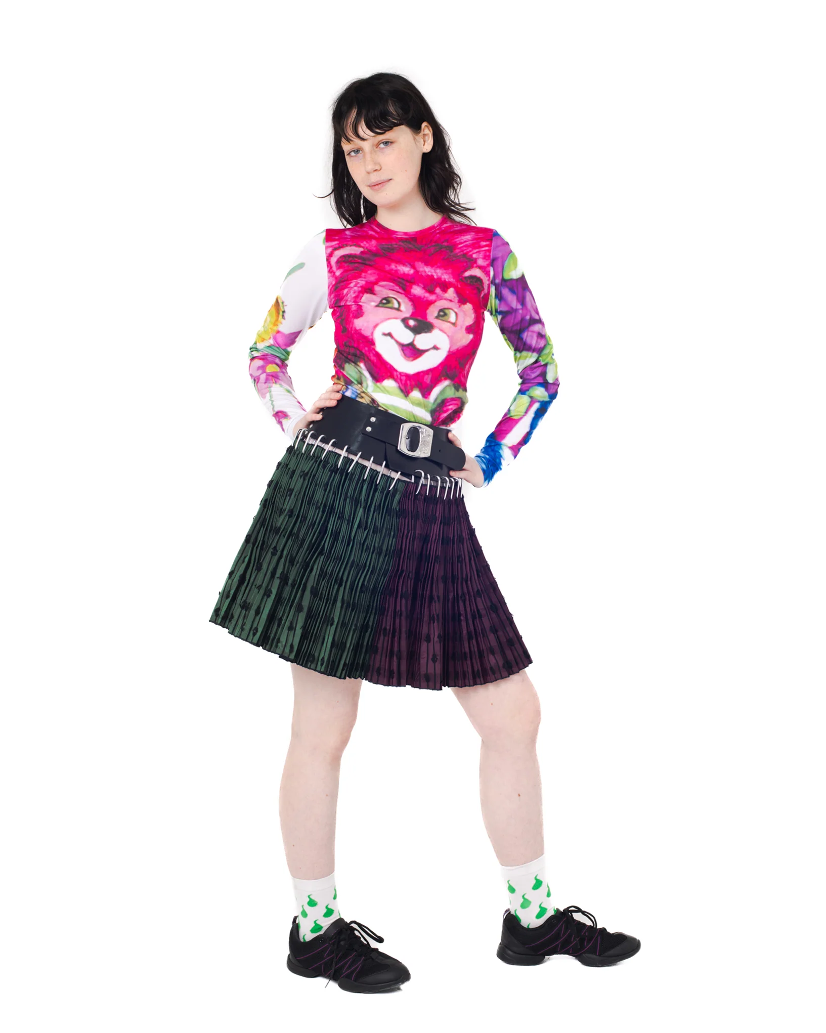 Pink Bear Fitted Jersey Top - Image 2