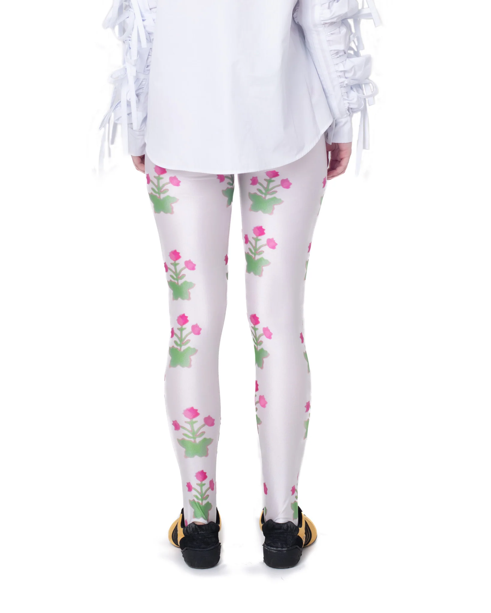 Pink Flower Pot Leggings - Image 3