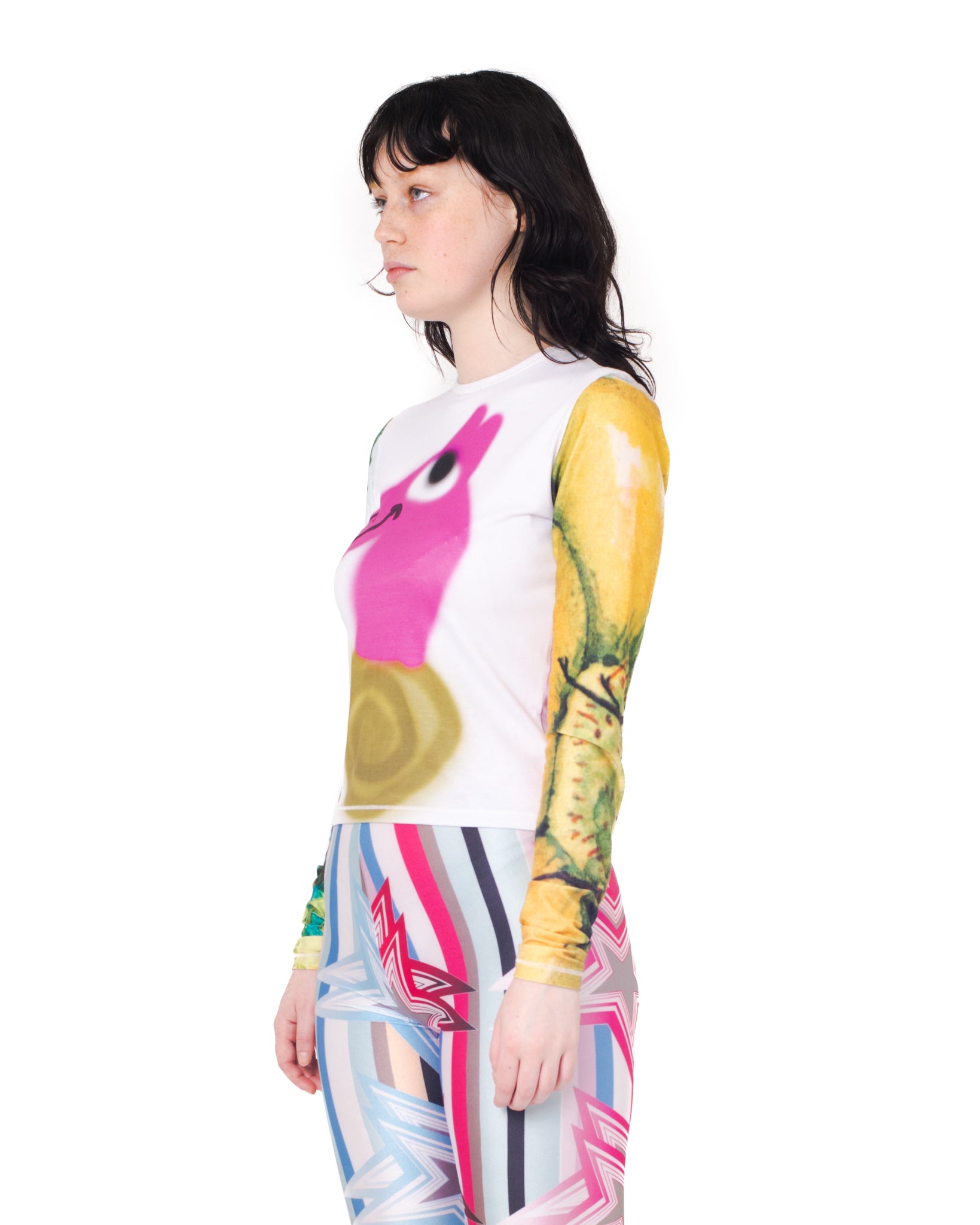 Pink Seahorse Fitted Jersey Top - Image 4