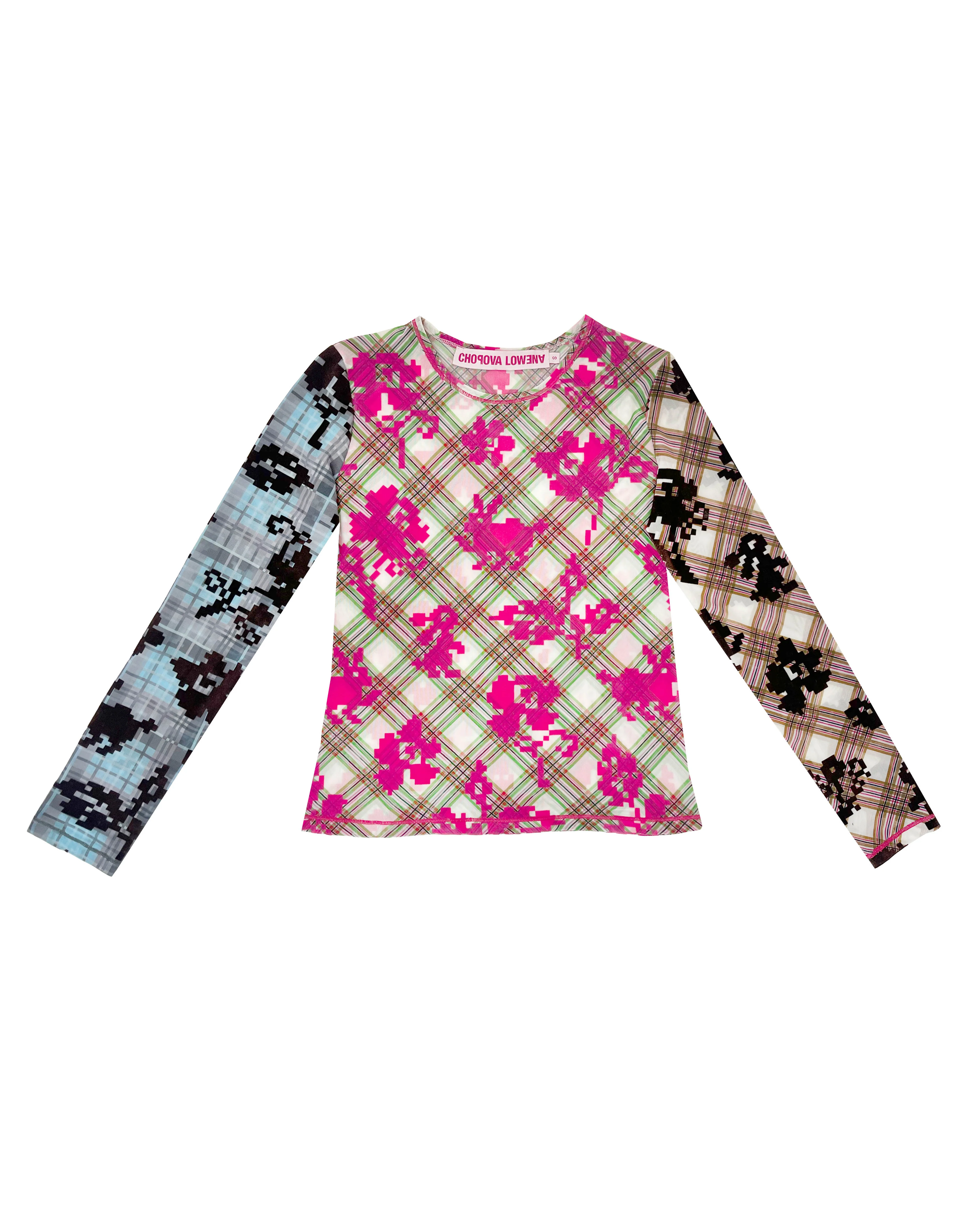 Pixel Bunny Mesh Flocked Top - Image 2