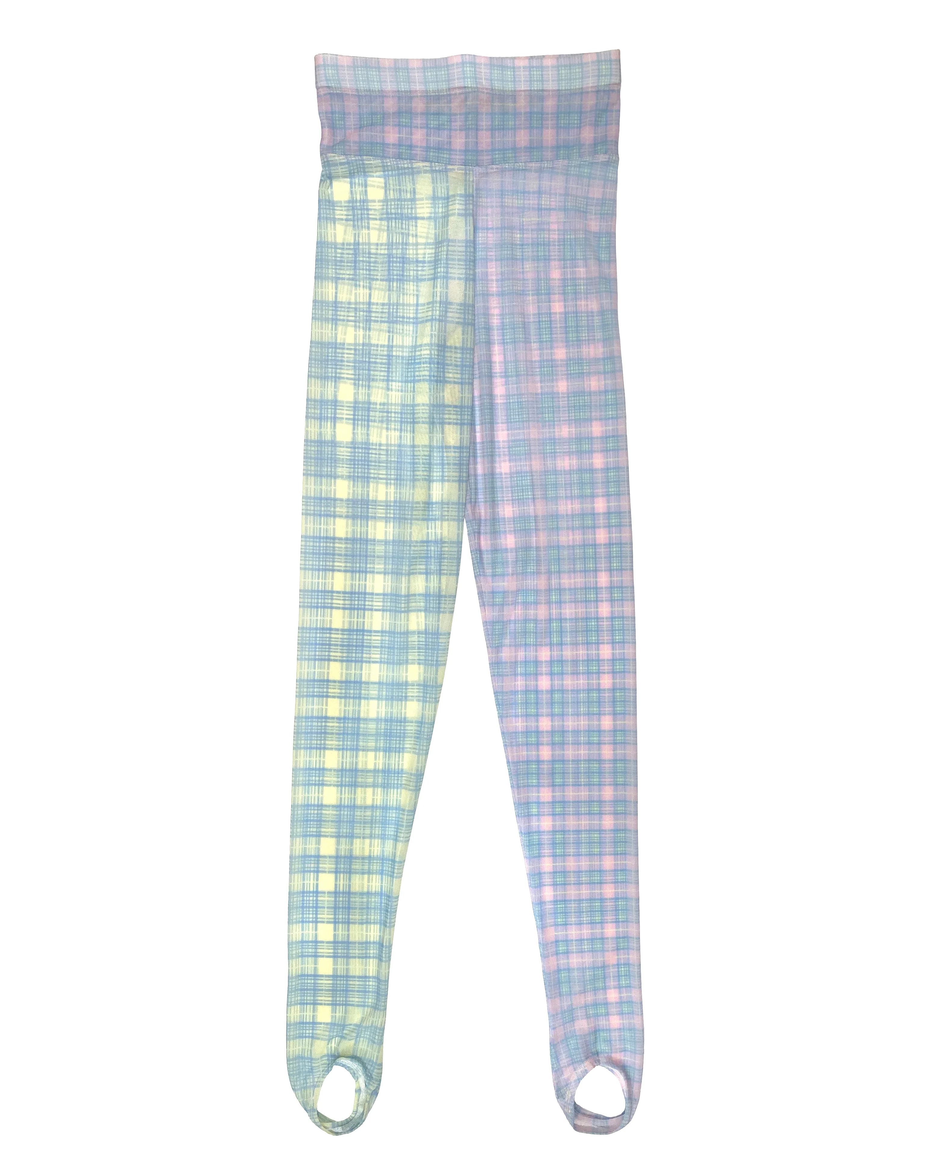 Plaid Mesh Leggings - Image 4