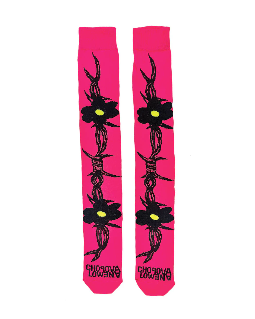 Pointy Floral Long Socks