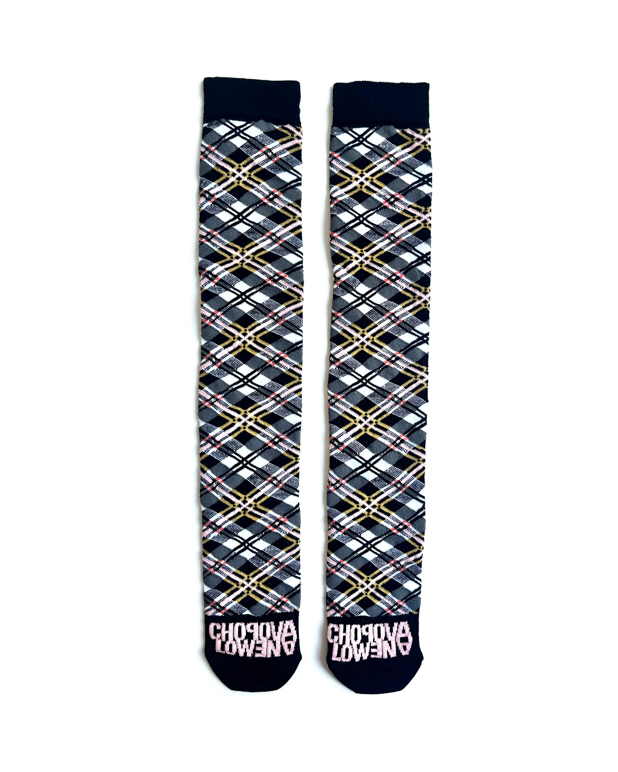 Preppy Plaid Long Socks