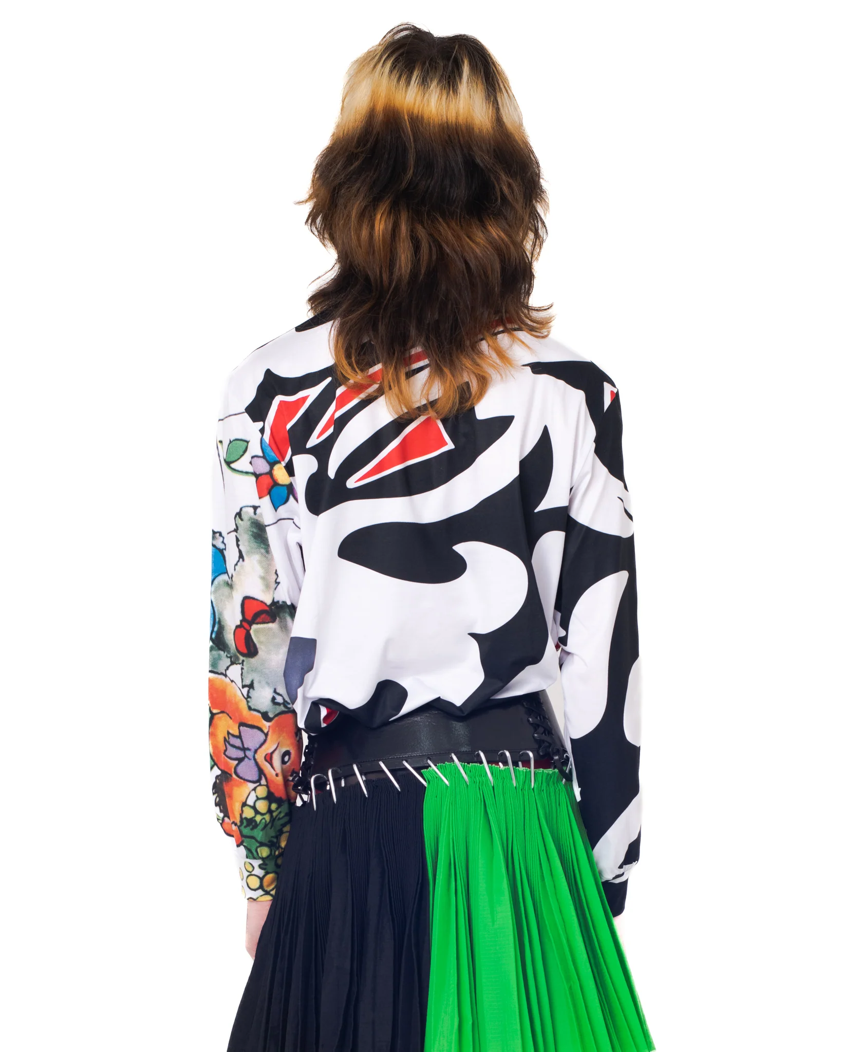 Red Head Black Hat Oversized Jersey Top - Image 3