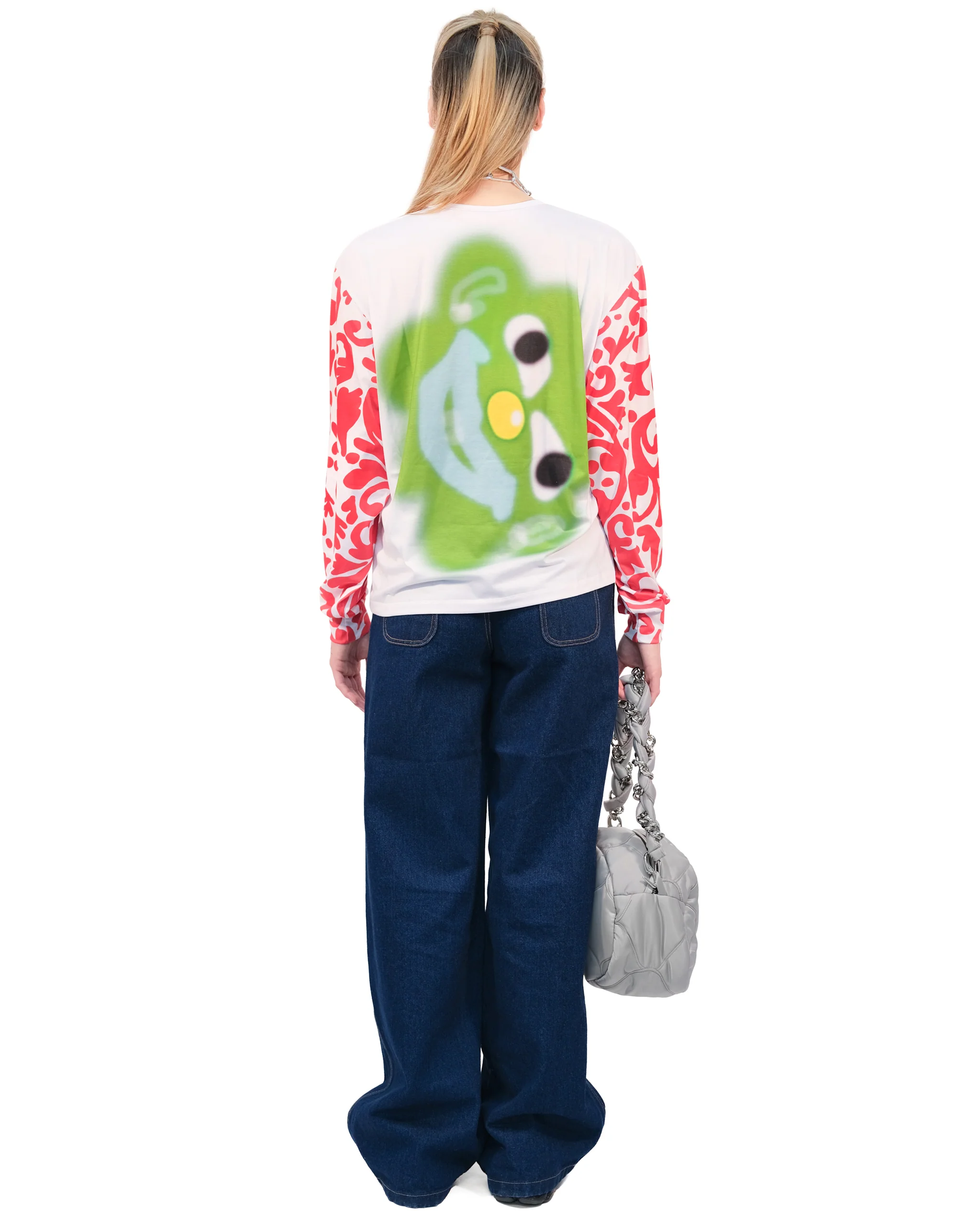 Red Monkey Oversized Jersey Top - Image 3