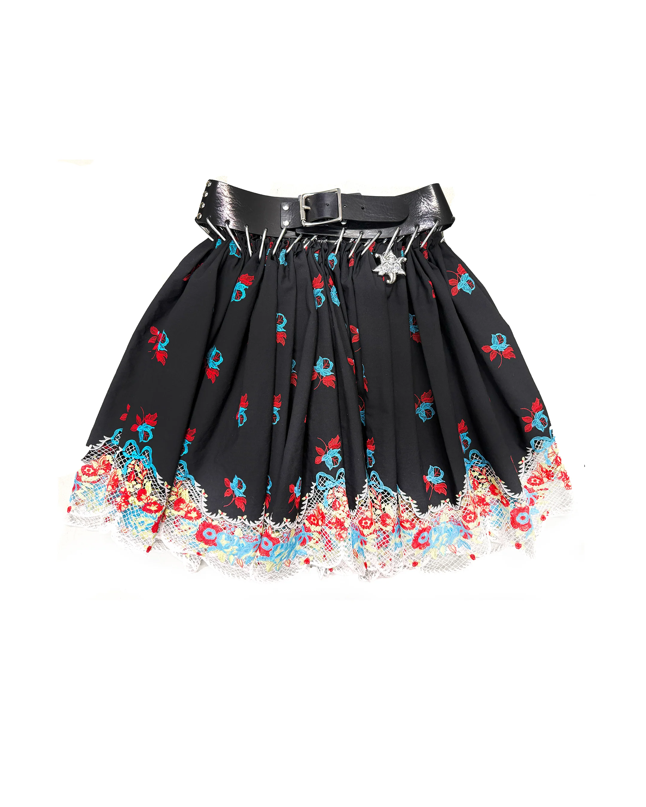 Sasha Broderie Knee Carabiner Skirt