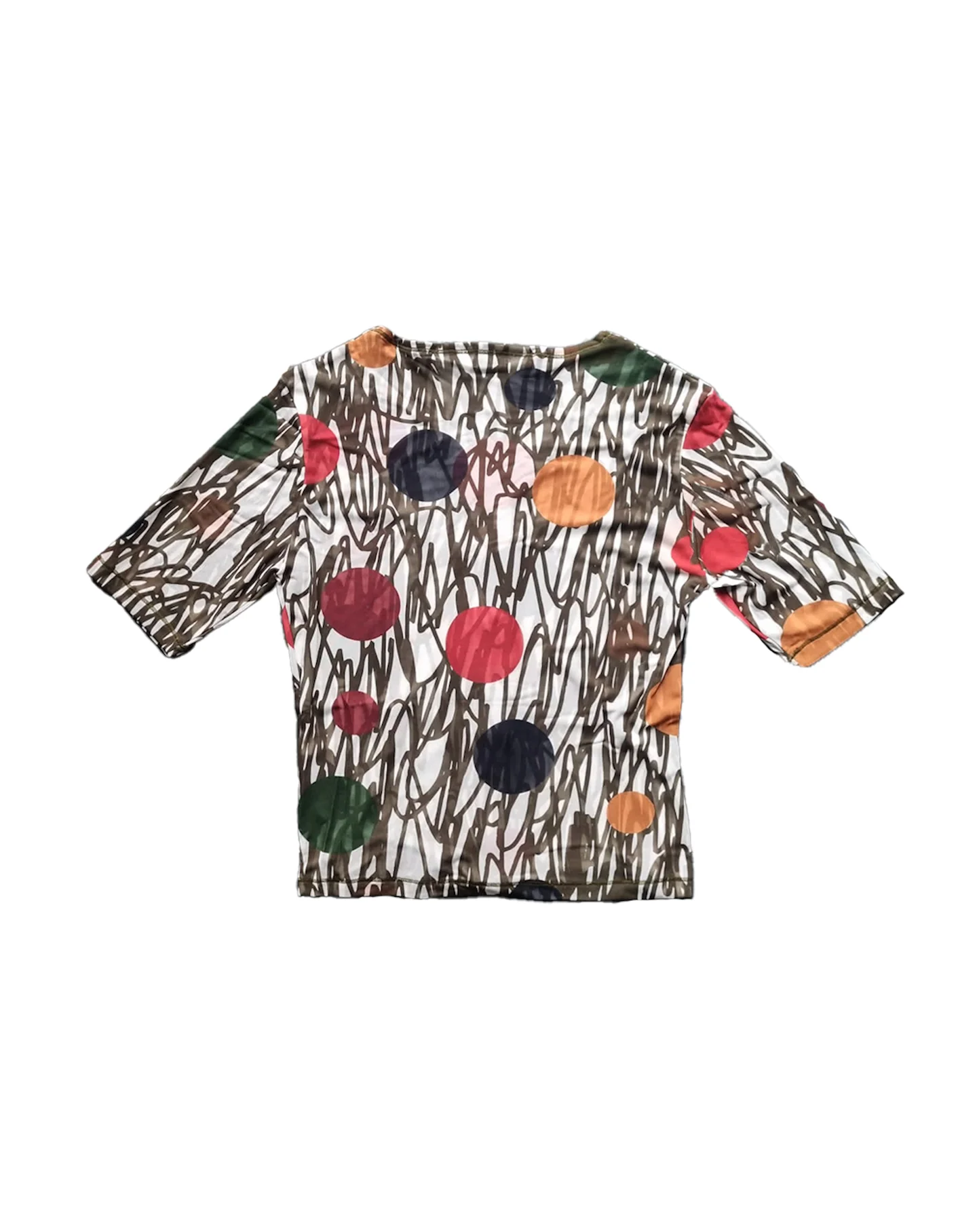 Scribble Dot Mesh Button Top - Image 2